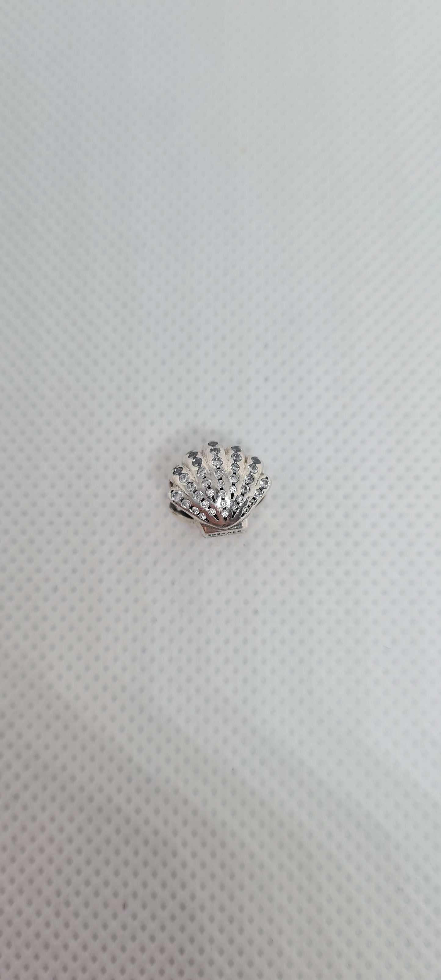 Genuine Pandora Ariel Sea Shell Pave Charm