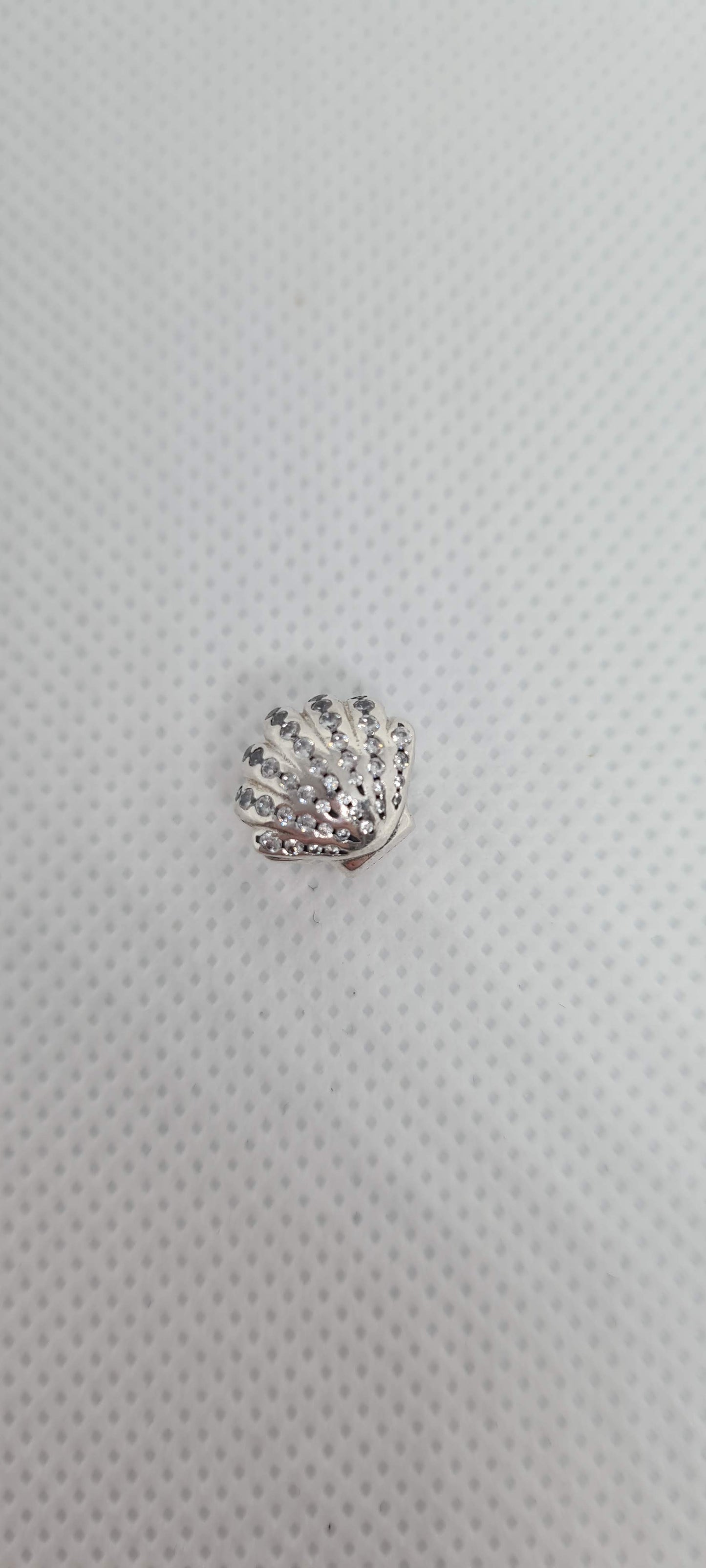 Genuine Pandora Ariel Sea Shell Pave Charm
