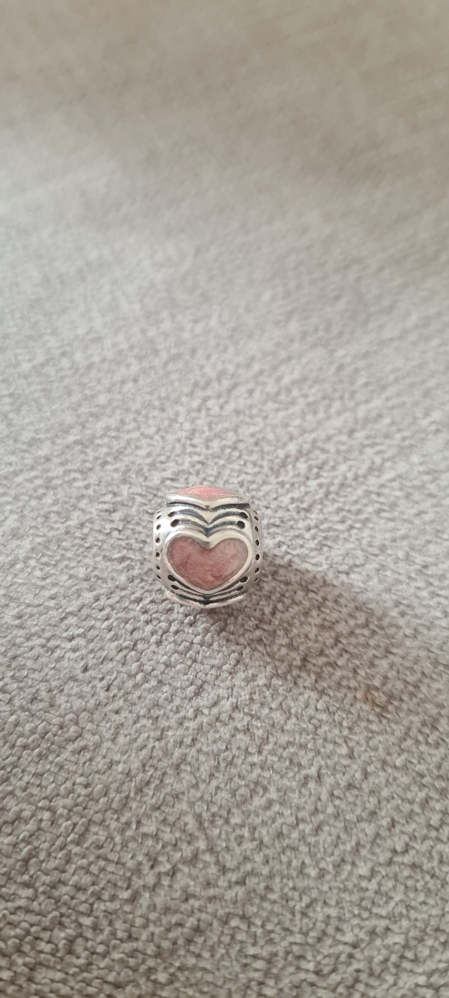 Genuine Pandora Enamel Pink / Blue Heart Ball Charm