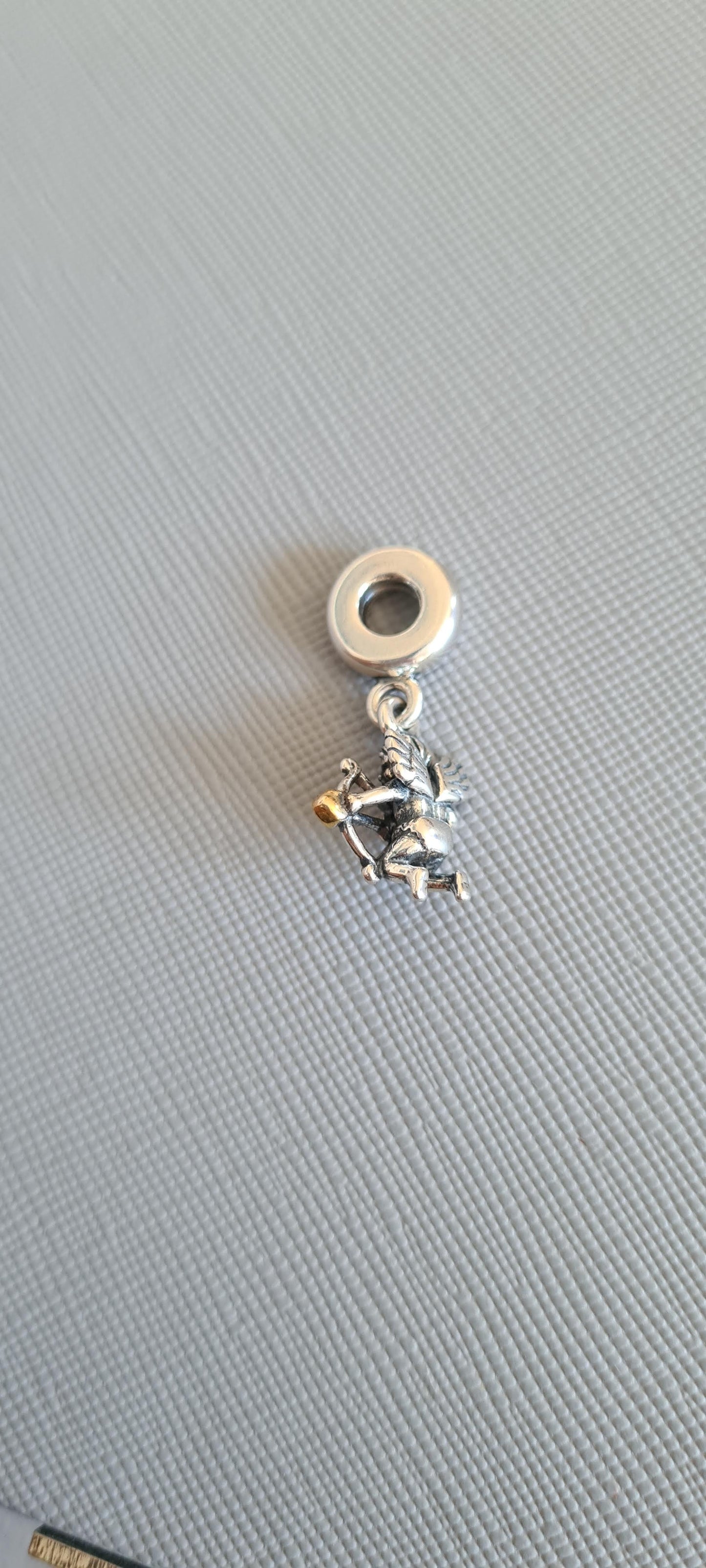 Genuine Pandora Two Tone Cupid Dangle Charm