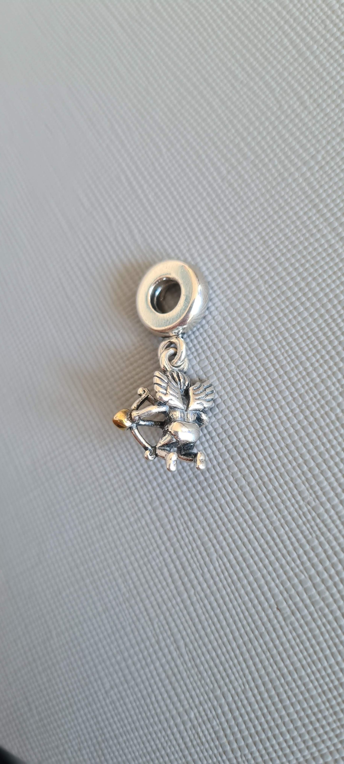 Genuine Pandora Two Tone Cupid Dangle Charm