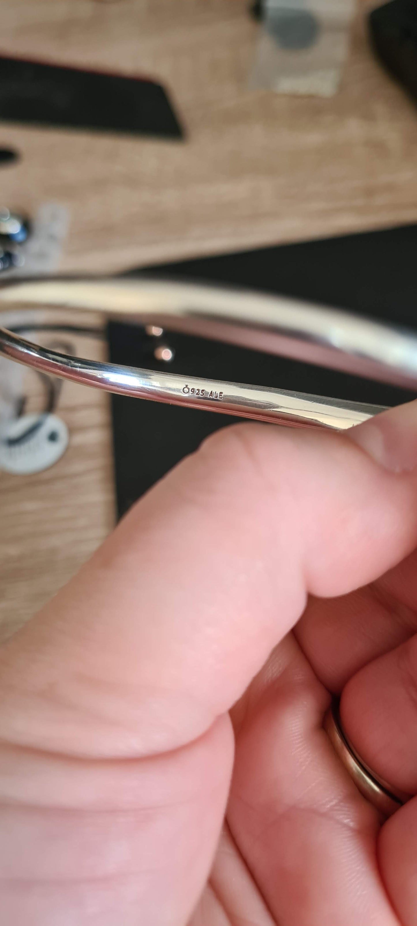Genuine Pandora Liquid Flow Bangle Heavy Rare Old HTF Size 1 SMALL
