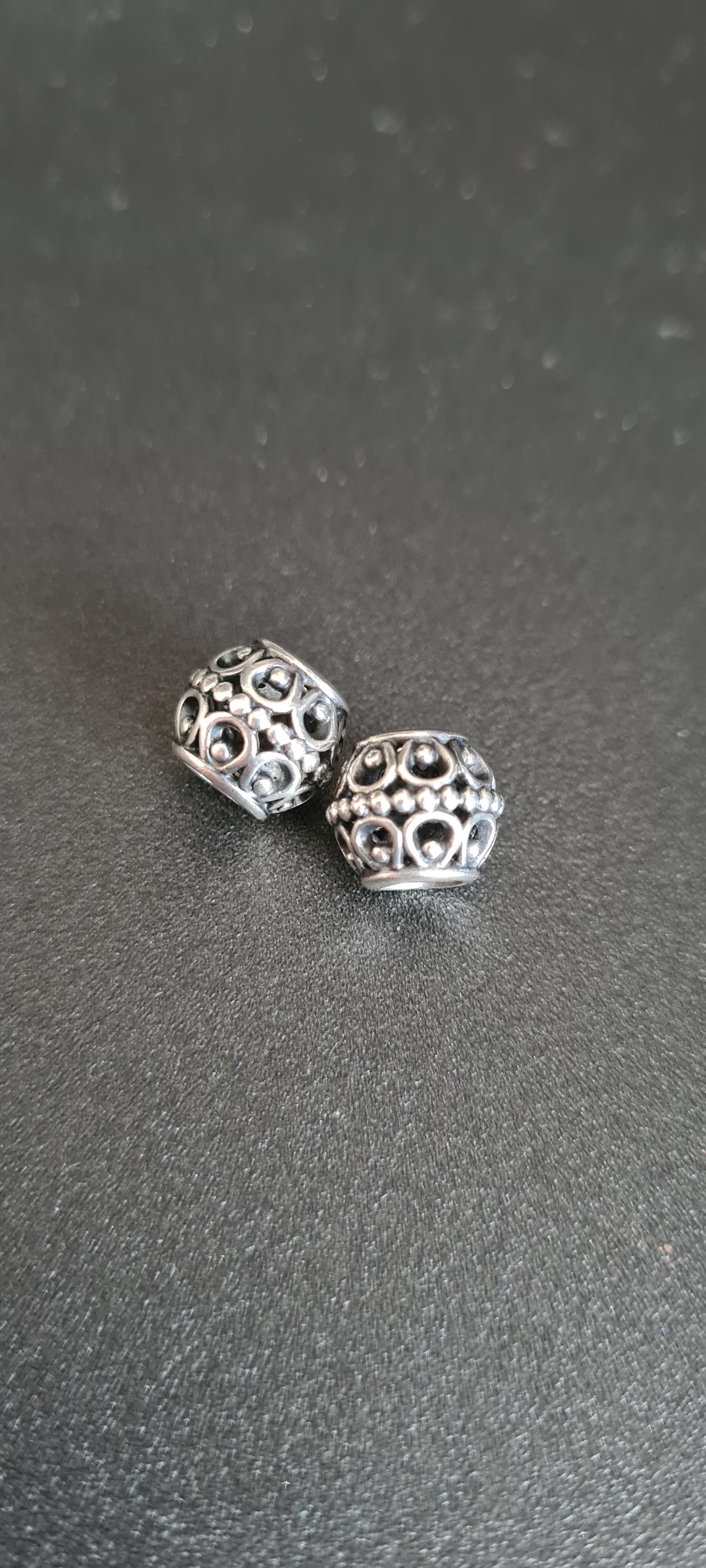 Genuine Pandora Openwork Charm Dot and Swirl Enchanted Charm
