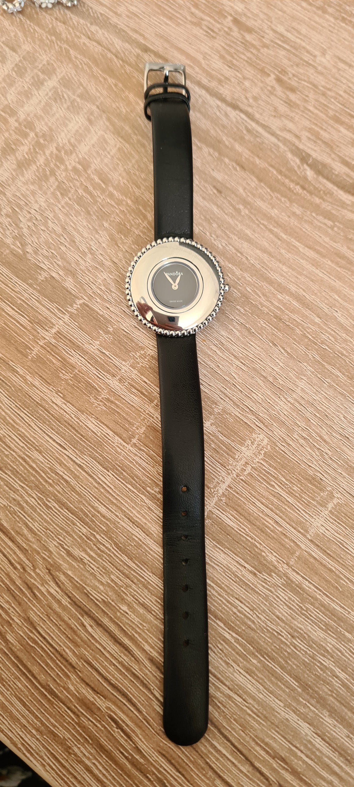 Genuine Pandora Beautiful Black and Silver Watch Liquid Collection