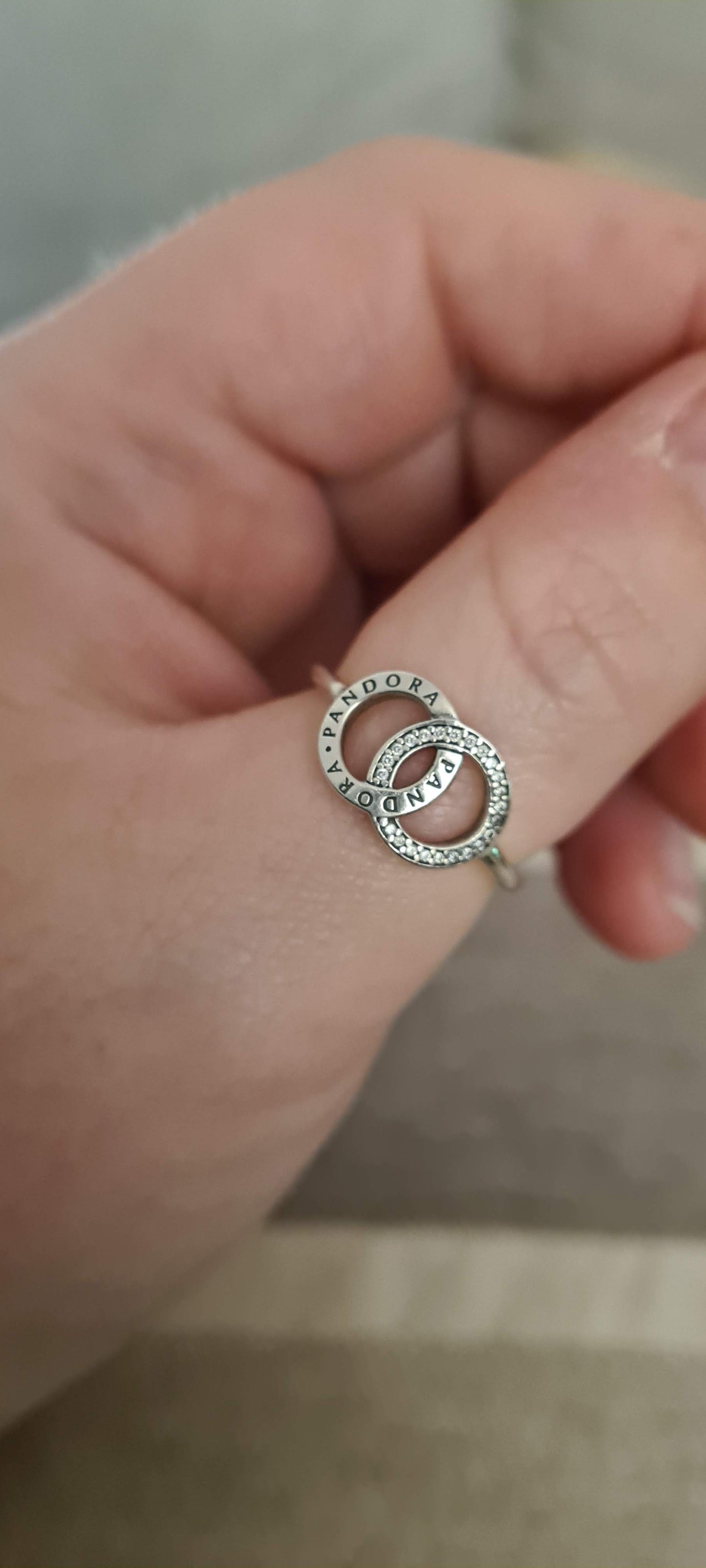 Genuine Pandora Ring Size.. Pandora Double Circle Logo