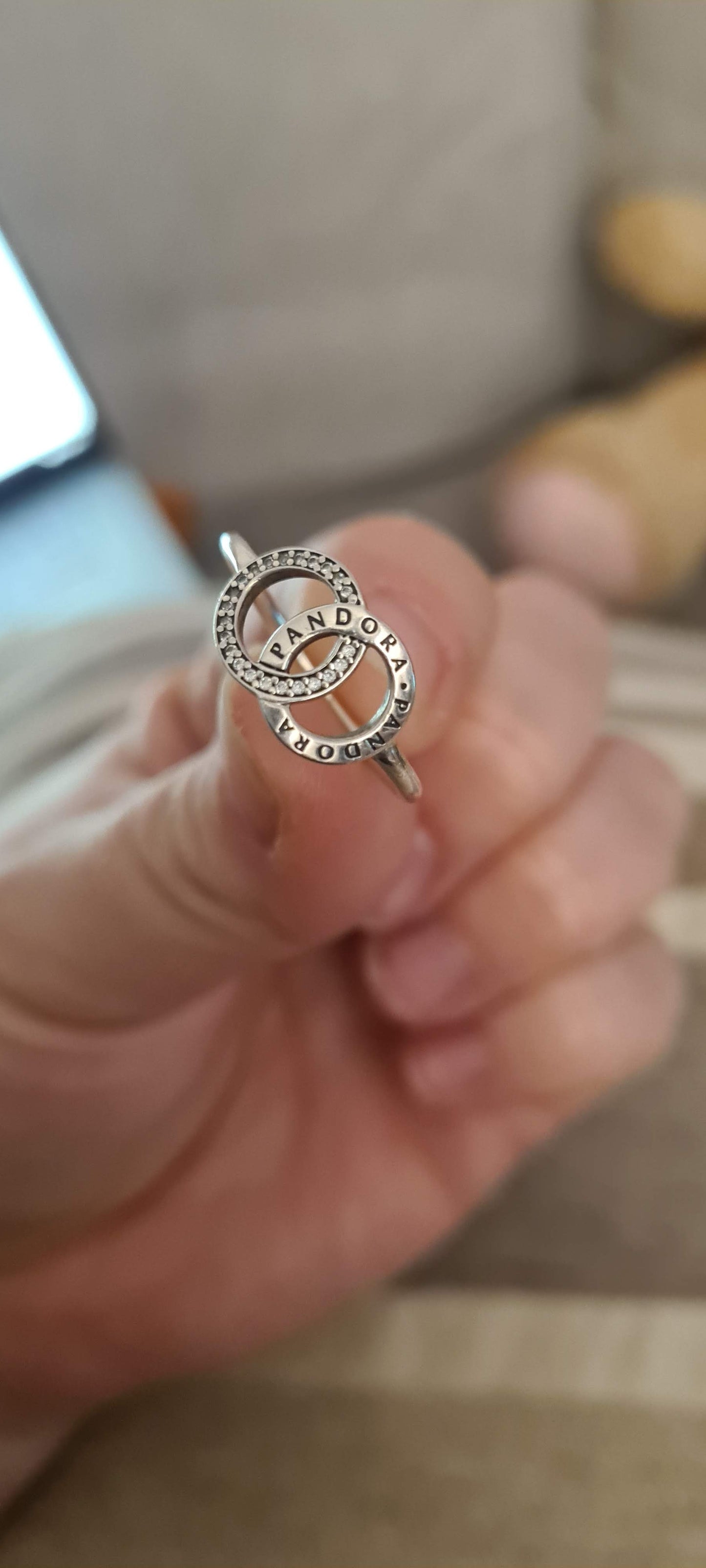 Genuine Pandora Ring Size.. Pandora Double Circle Logo