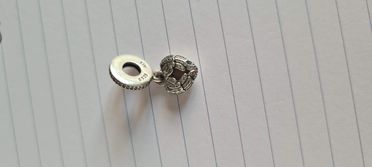 Genuine Pandora Angel Wing Feather Locket Dangle Charm