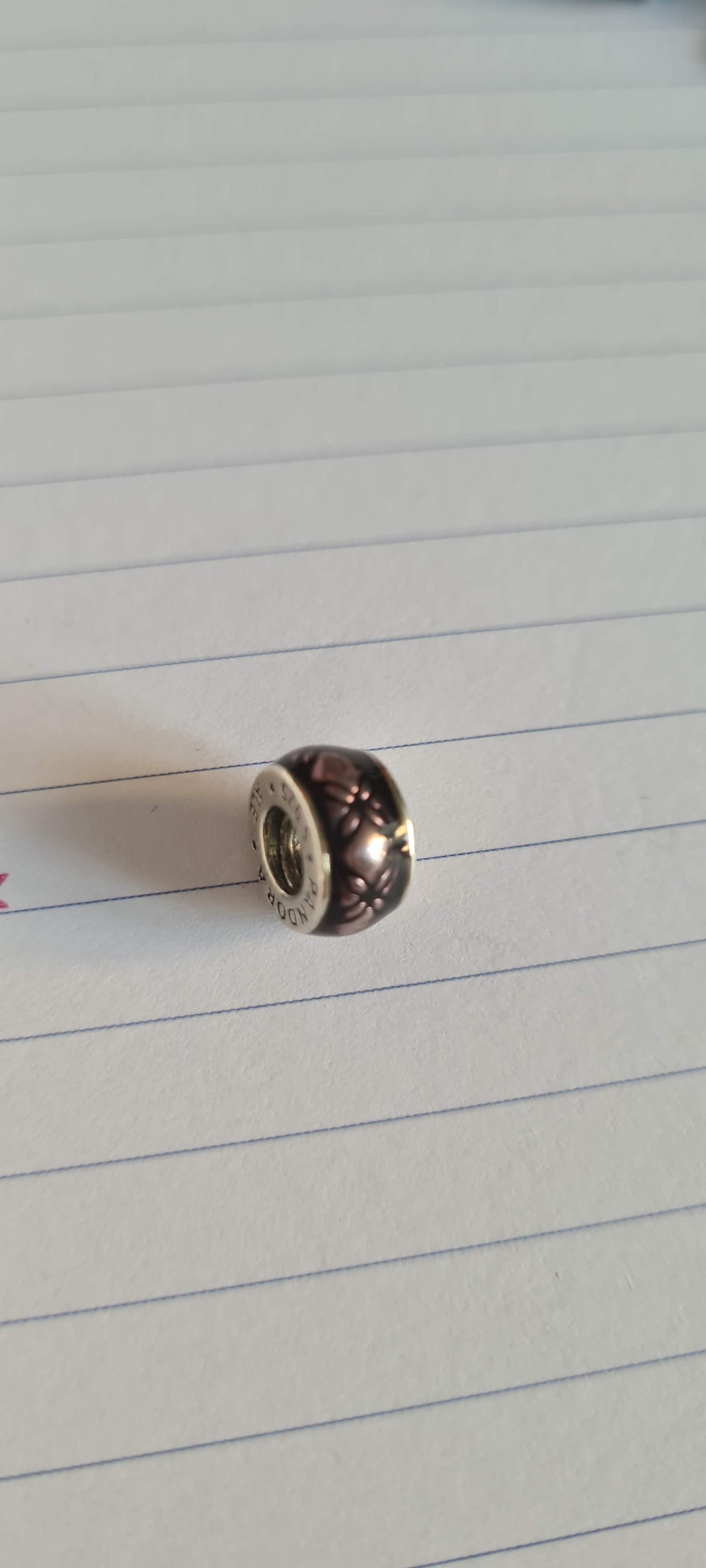 Genuine Pandora Beautiful Dew Drop Purple Enamel Spacer