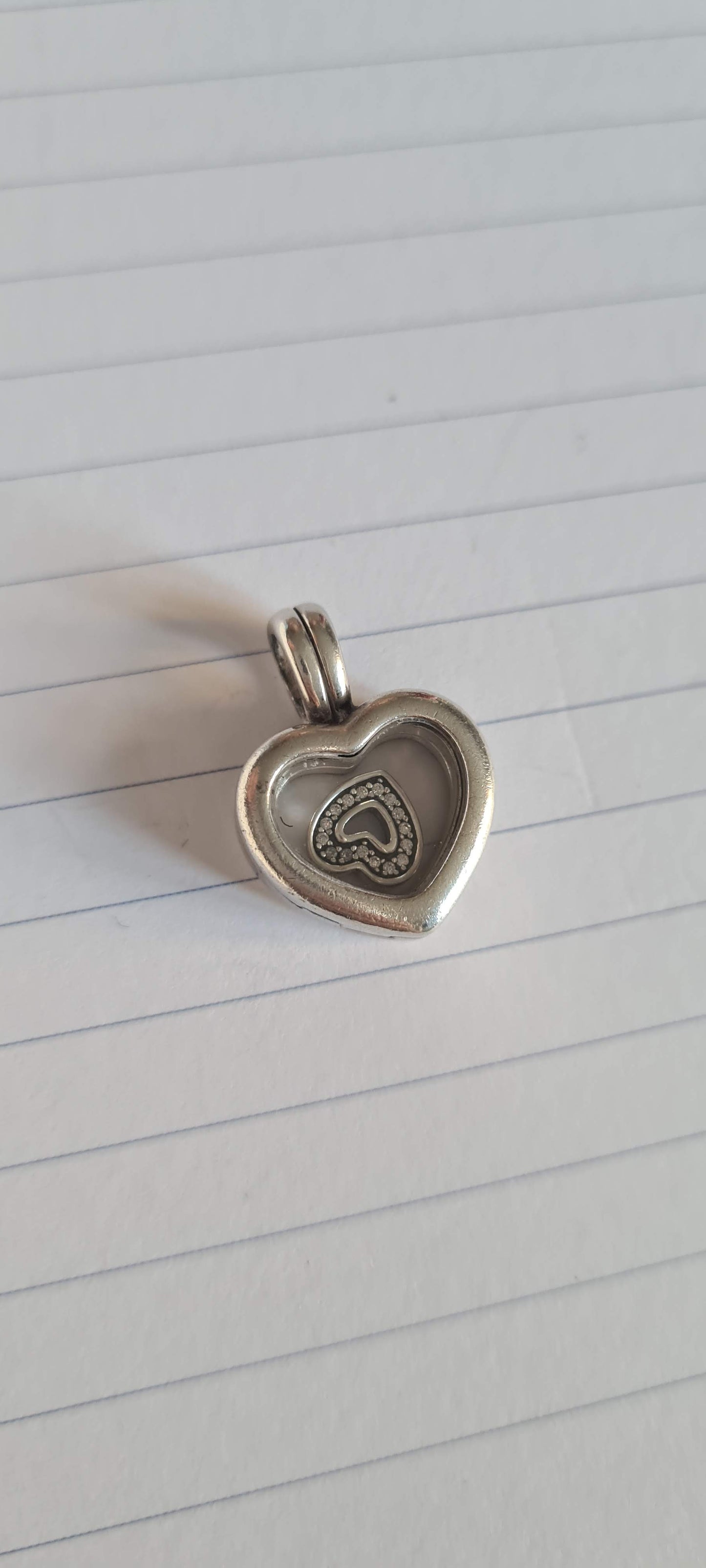 Genuine Pandora Heart Locket Charm Holds One Petite