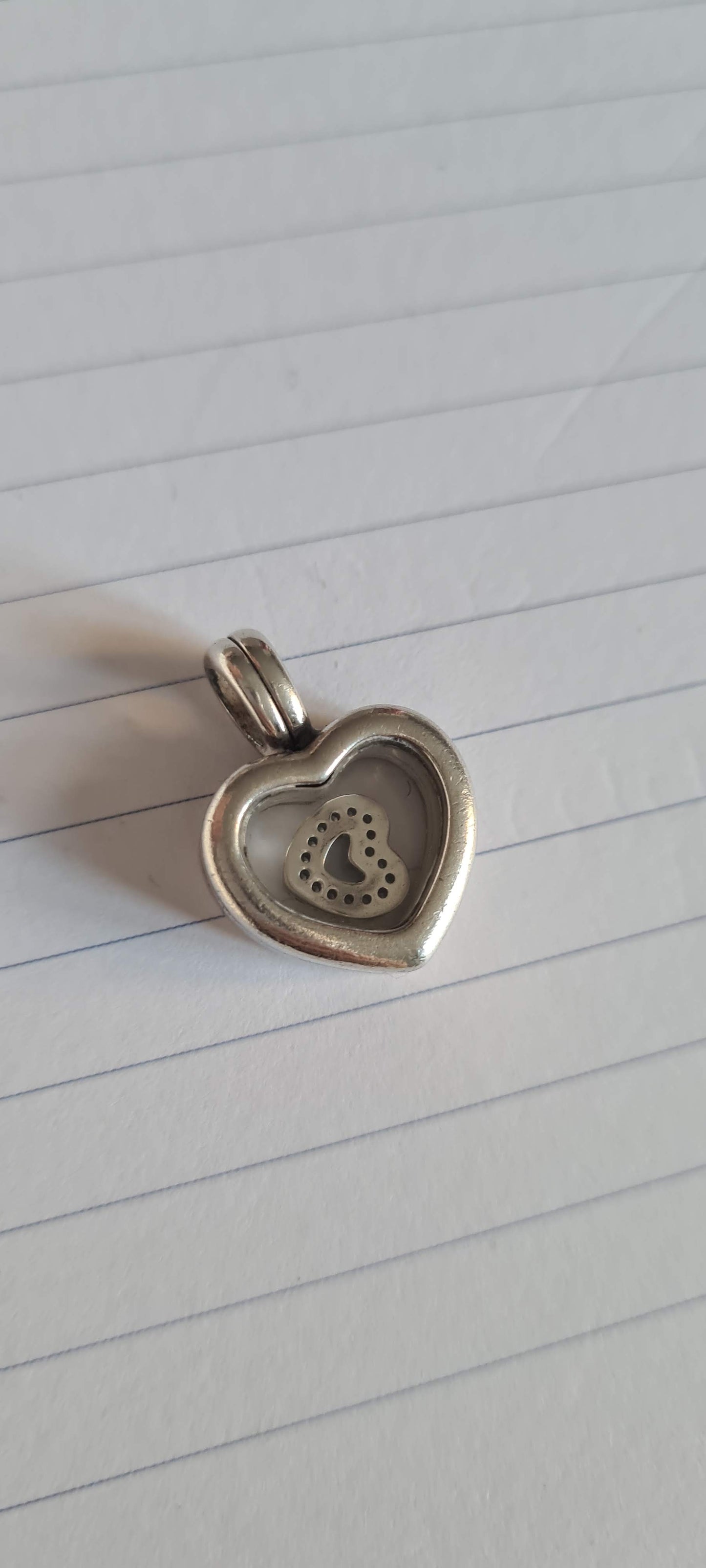 Genuine Pandora Heart Locket Charm Holds One Petite