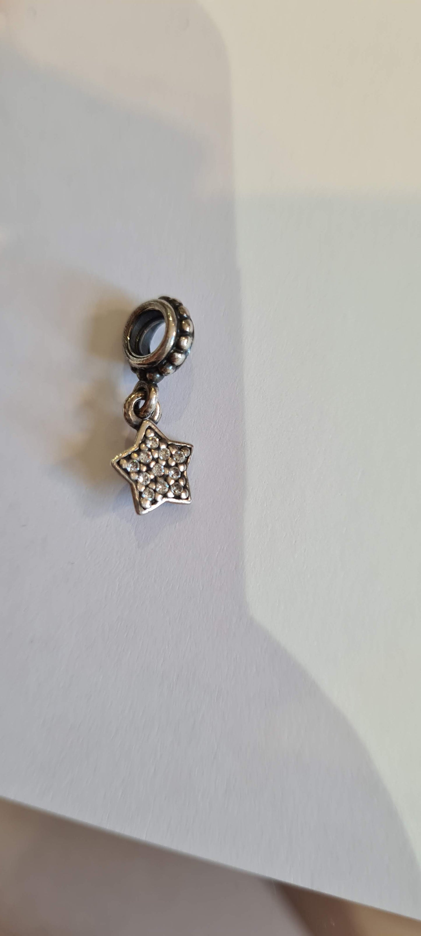 Genuine Pandora Blue Pave Star Dangle Charm