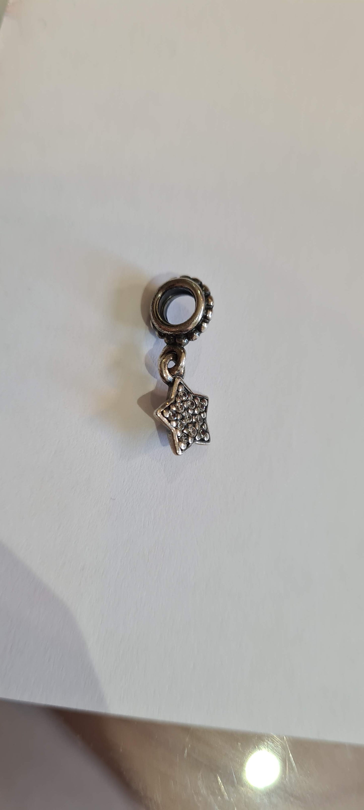 Genuine Pandora Blue Pave Star Dangle Charm