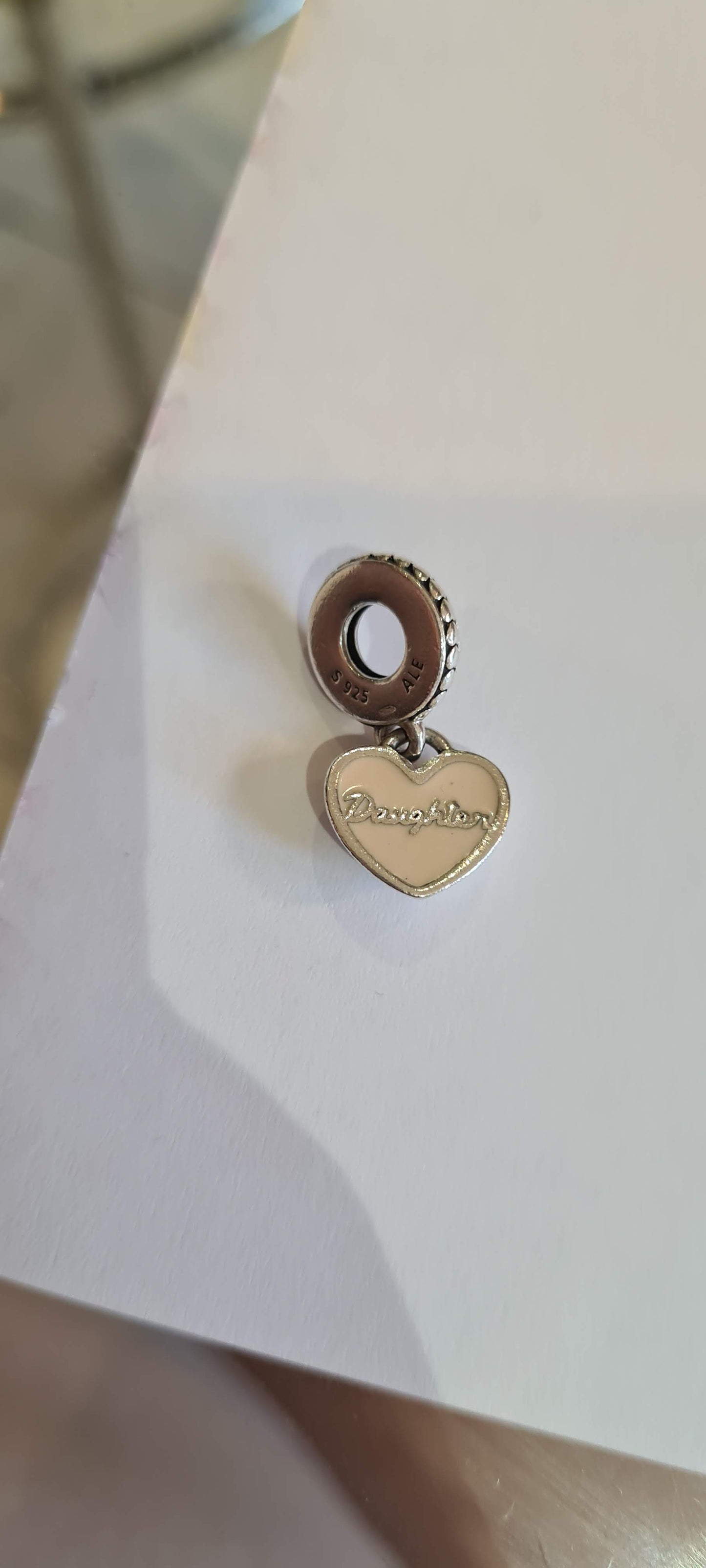 Genuine Pandora Daughter Heart Dangle Charm Always in My Heart Gift