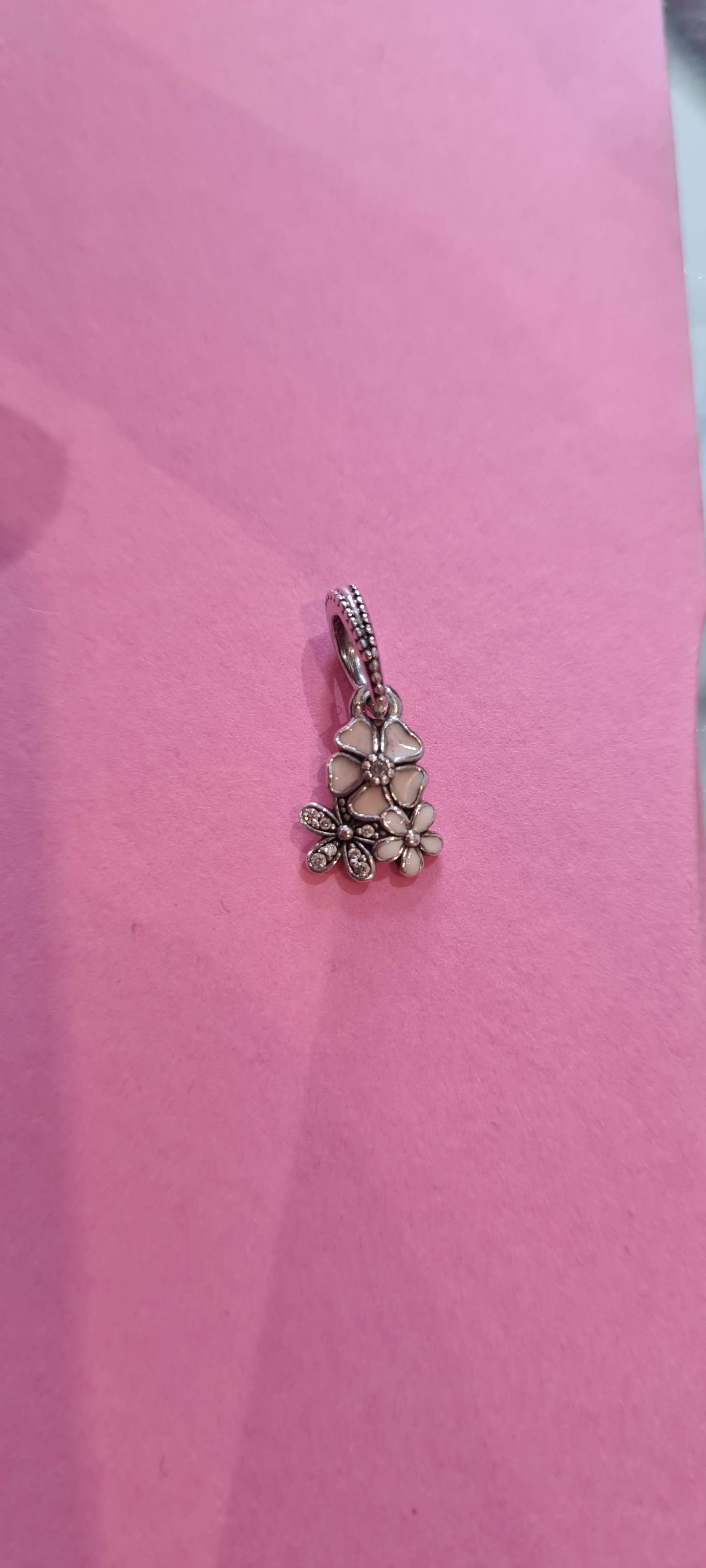 Genuine Pandora Poetic Bloom Flower Pendant Pink