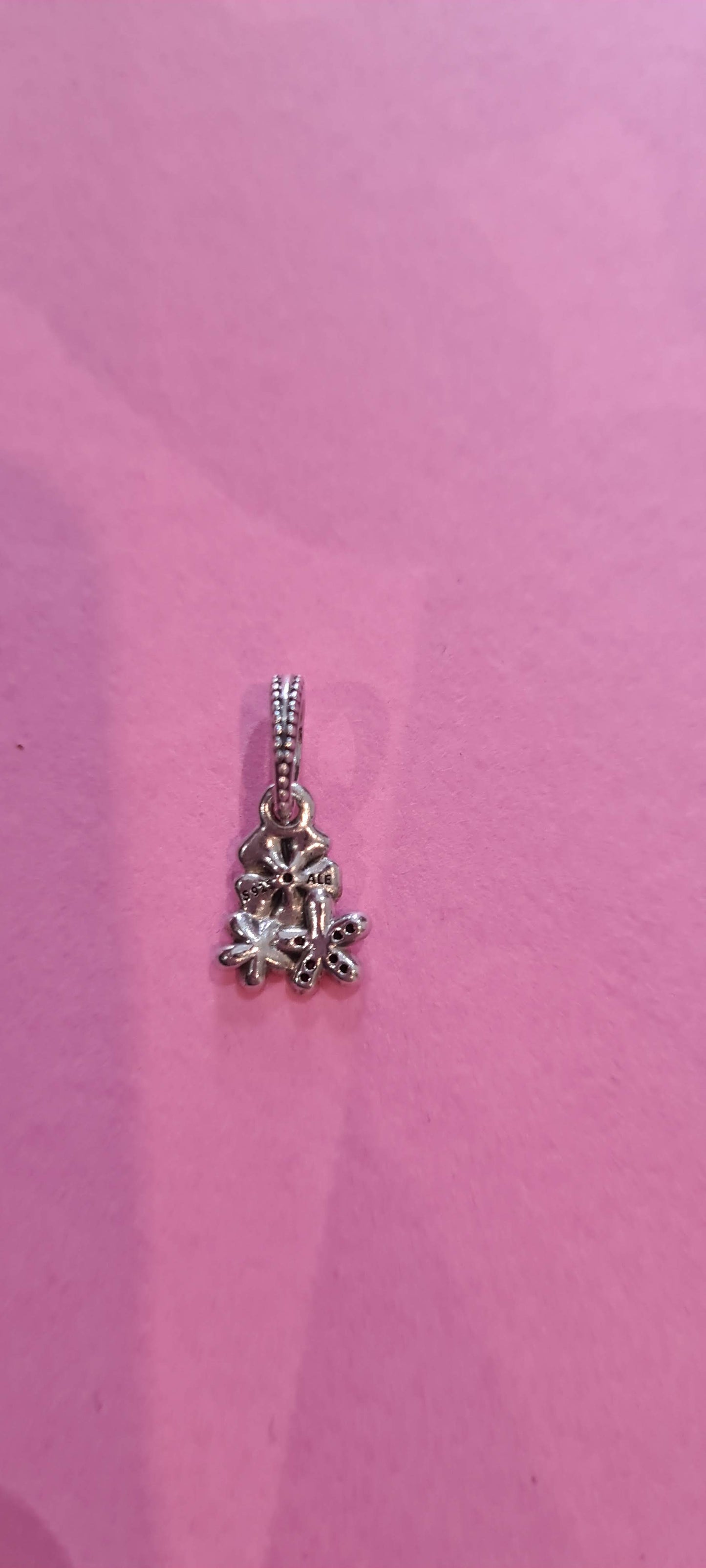 Genuine Pandora Poetic Bloom Flower Pendant Pink