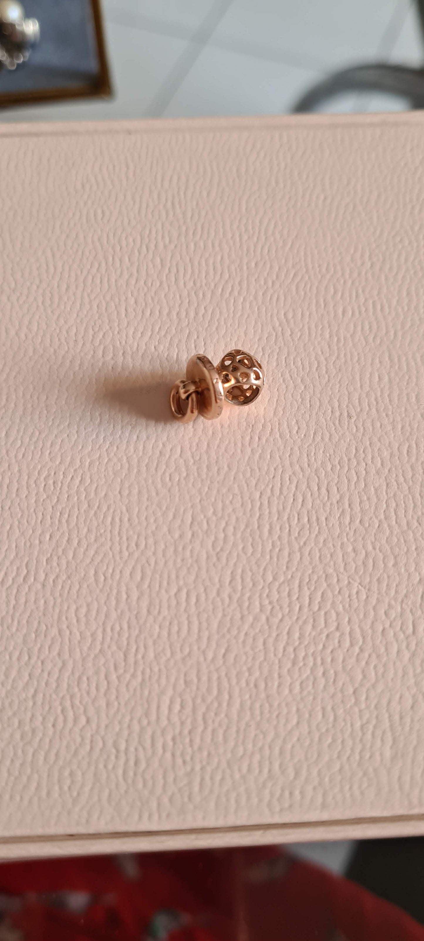 Genuine Pandora Rose Gold Dummy Pacifier Charm Openwork