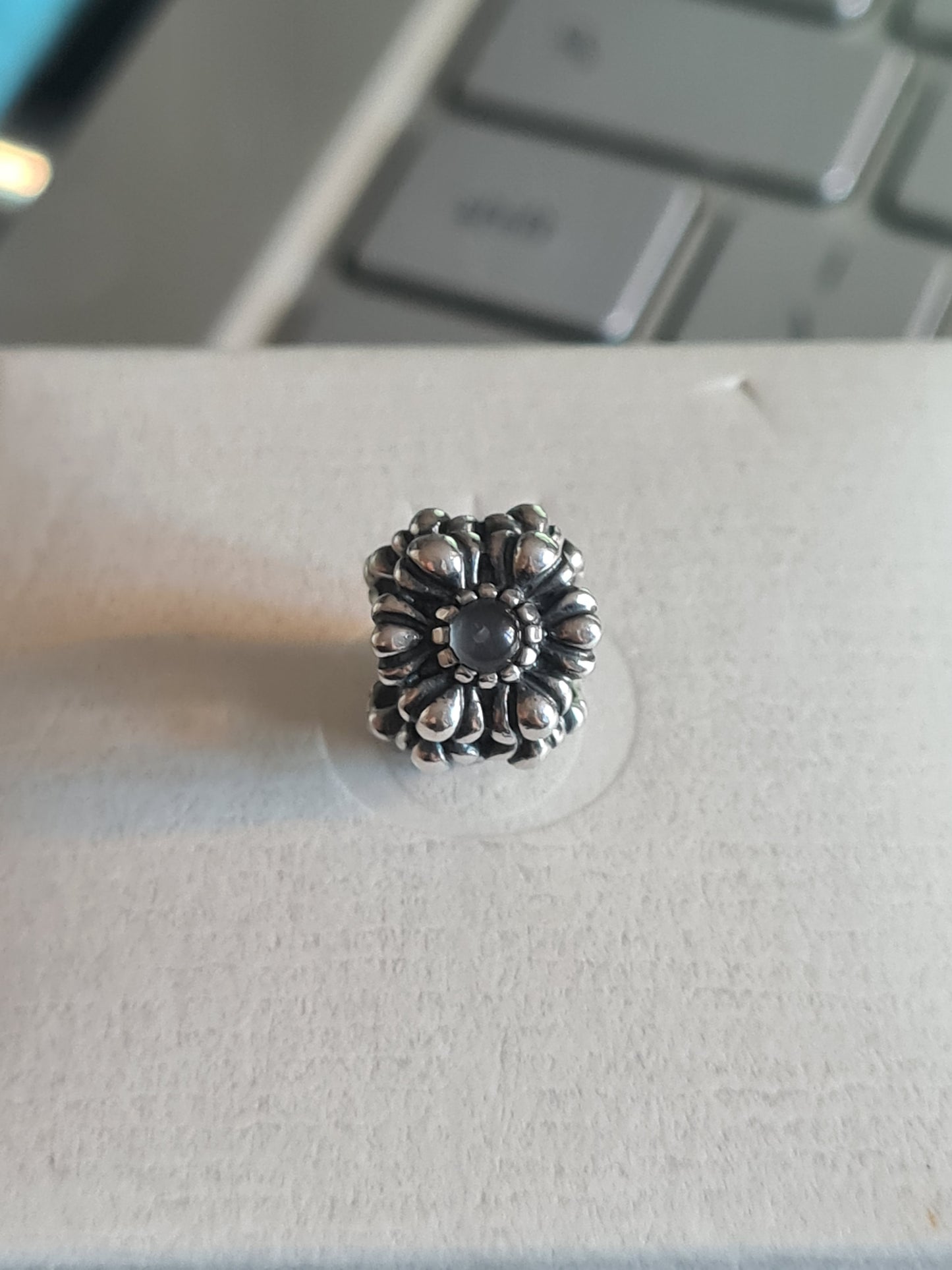 Genuine Pandora Grey Birthday Bloom Charm
