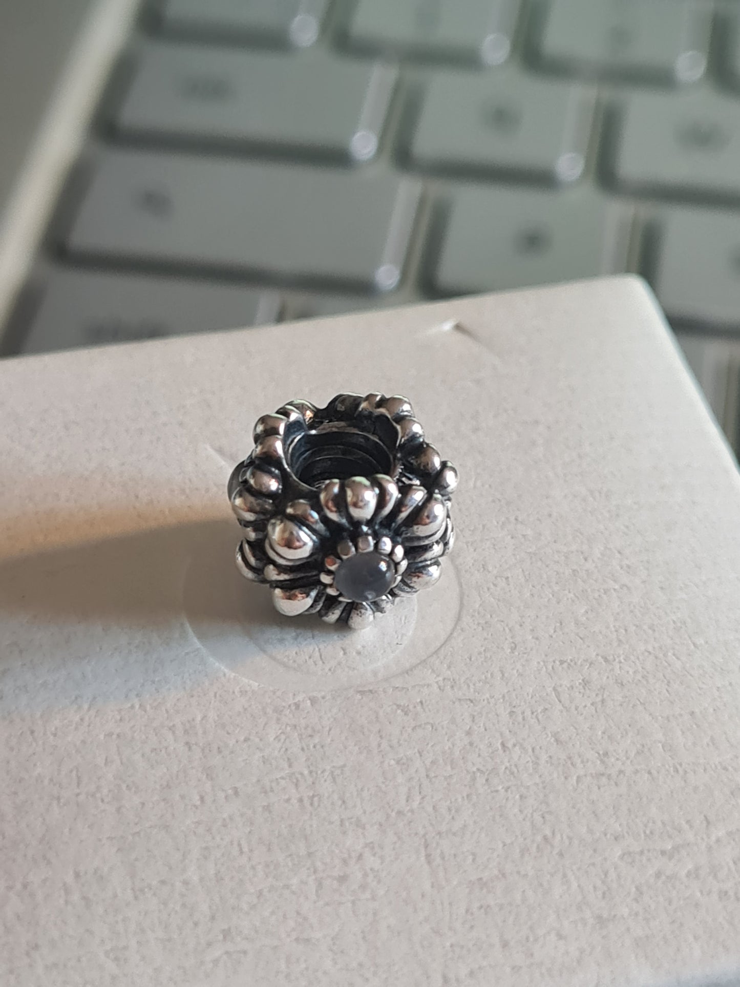 Genuine Pandora Grey Birthday Bloom Charm