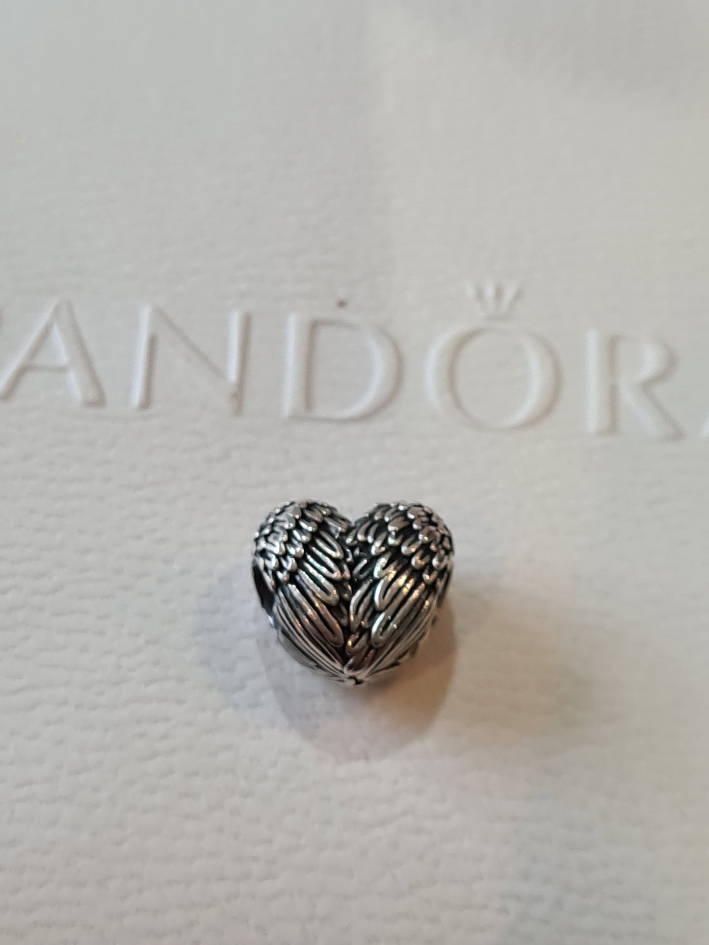 Genuine Pandora Angel Wing Feather Charm Heart