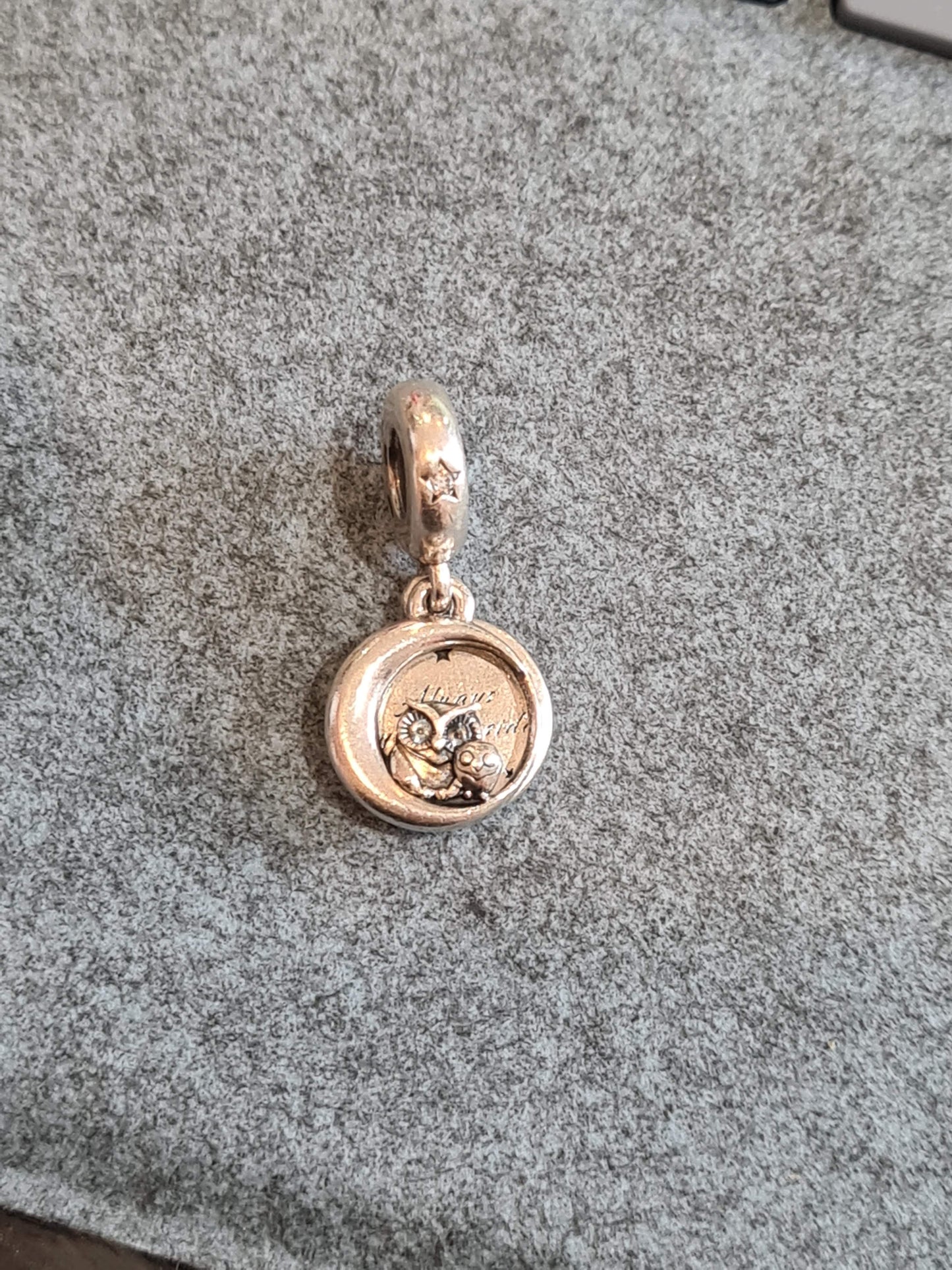 Genuine Pandora Always By Your Side Owl and Baby Dangle