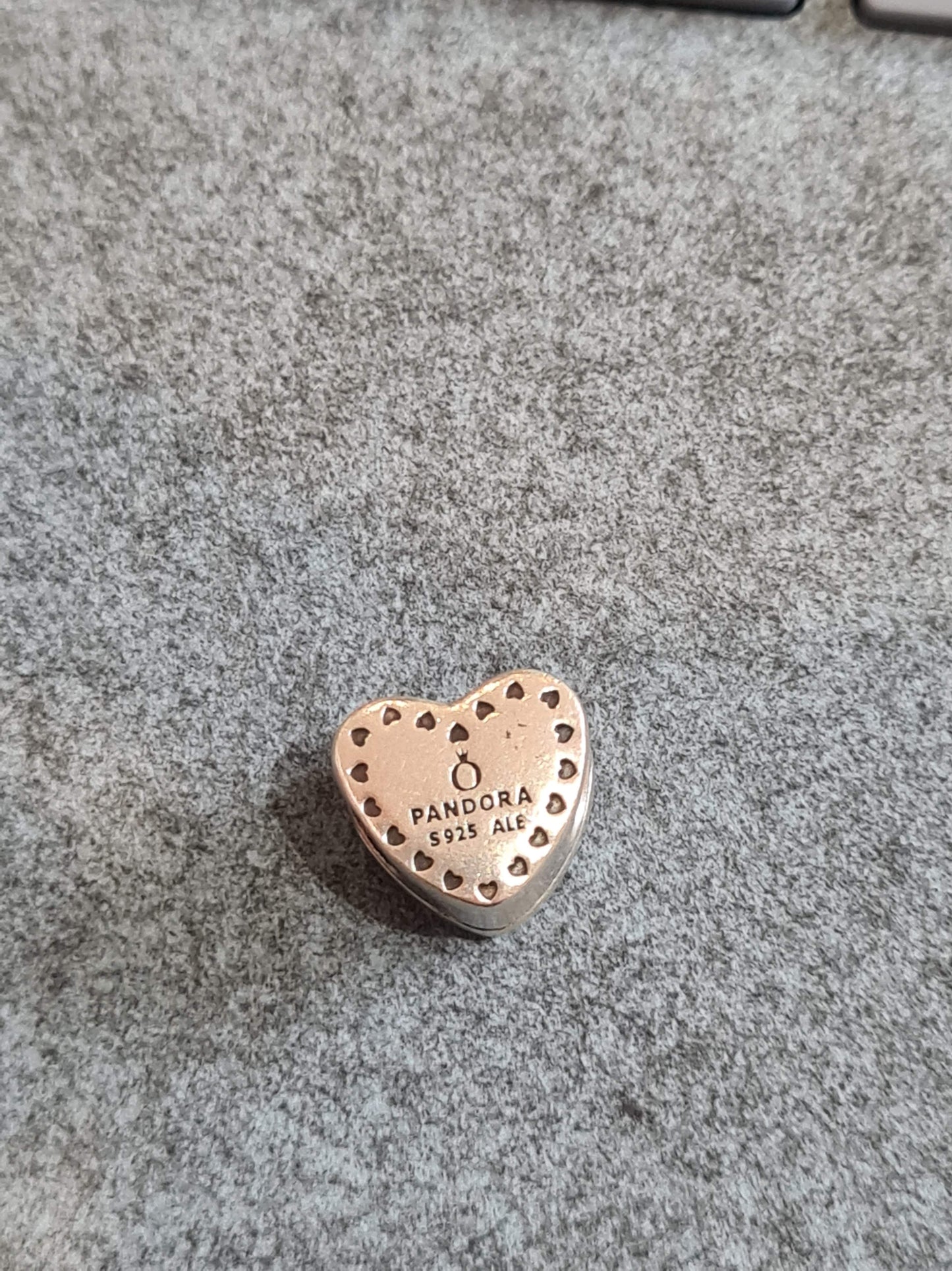 Genuine Pandora Engagement Ring in Box Two Tone Gold Diamond