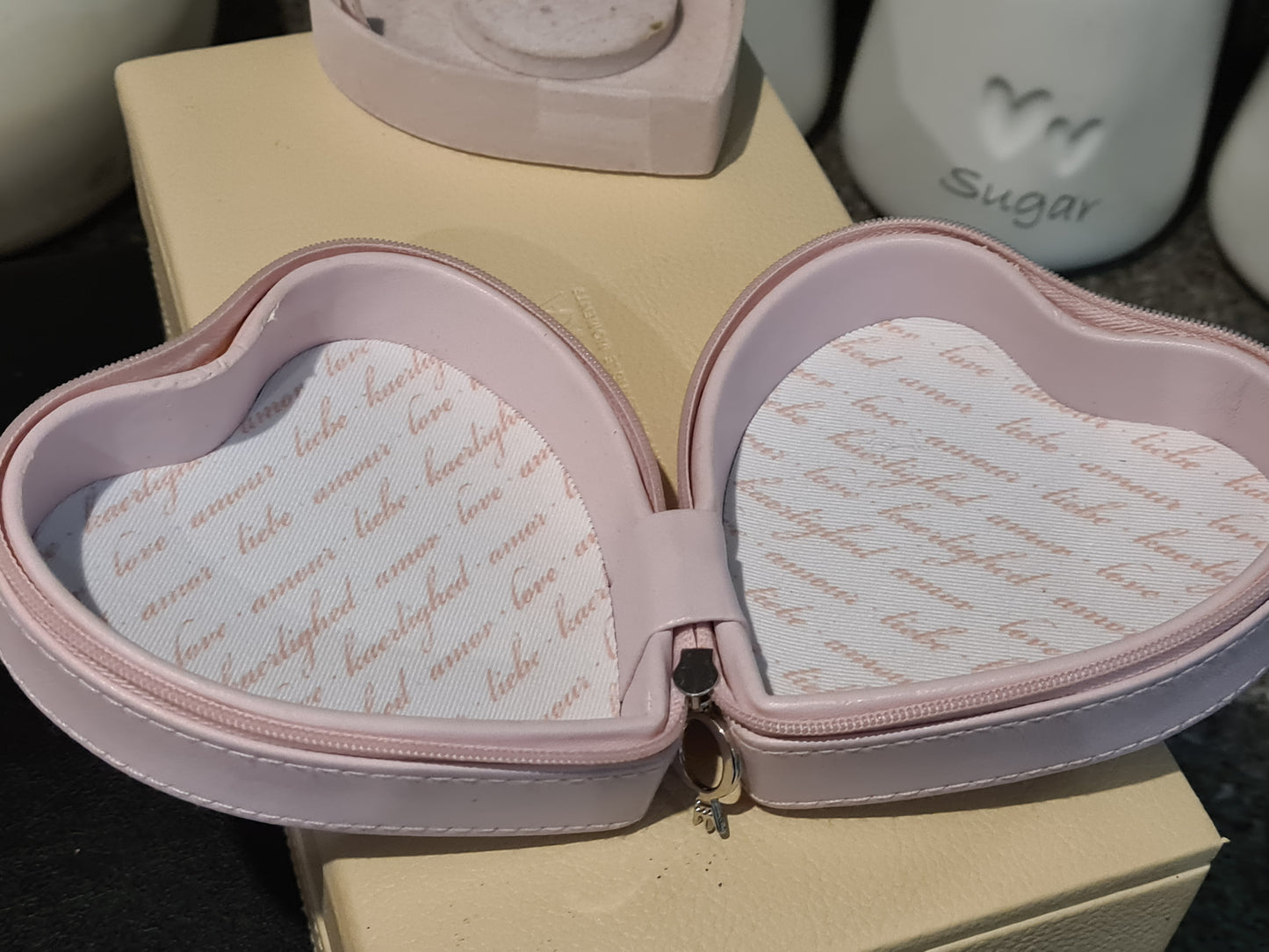 Genuine Pandora Pale Pink Love Heart Jewellery Box