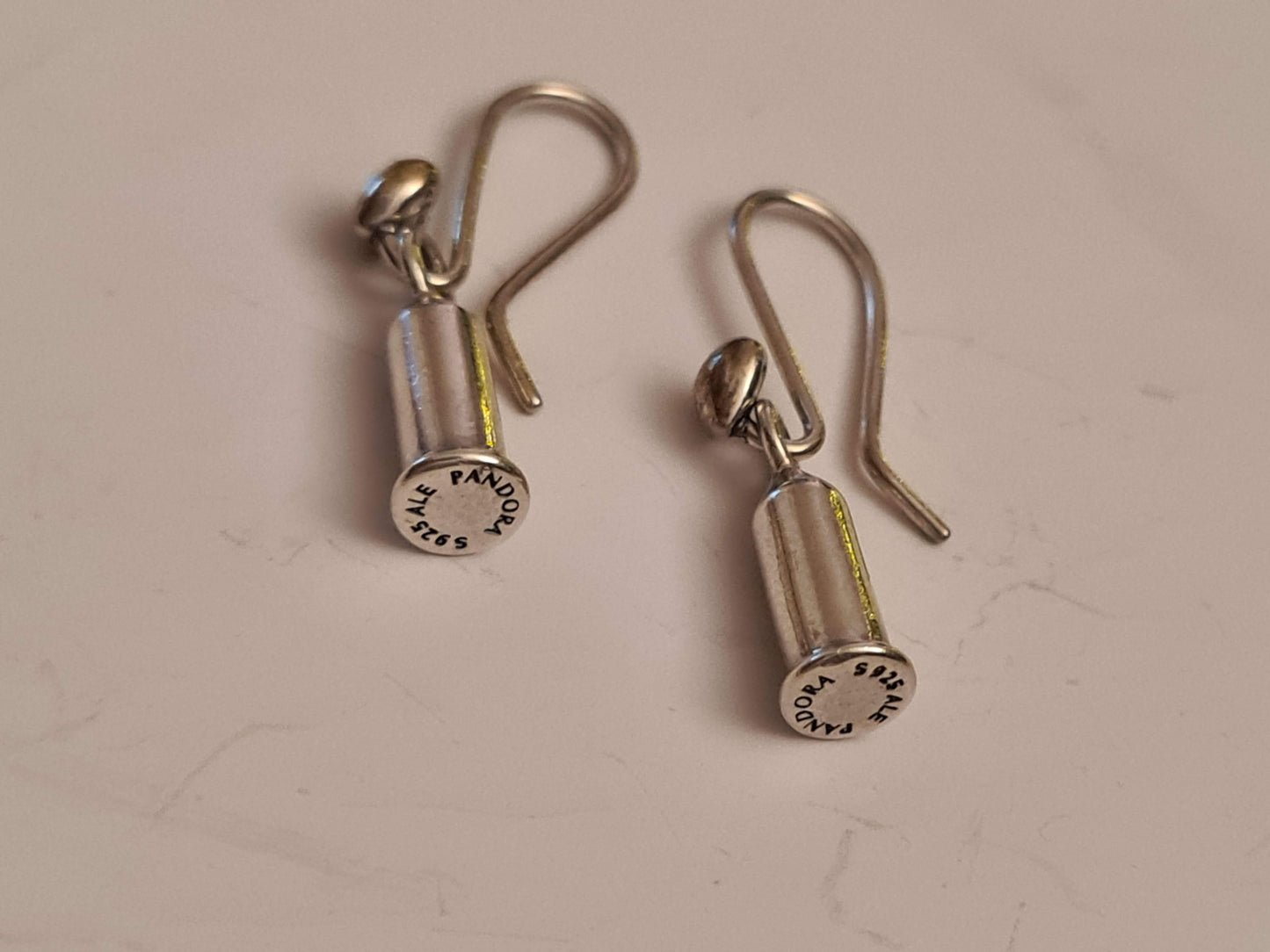 Genuine Pandora Love Heart Hoops Compose Earrings
