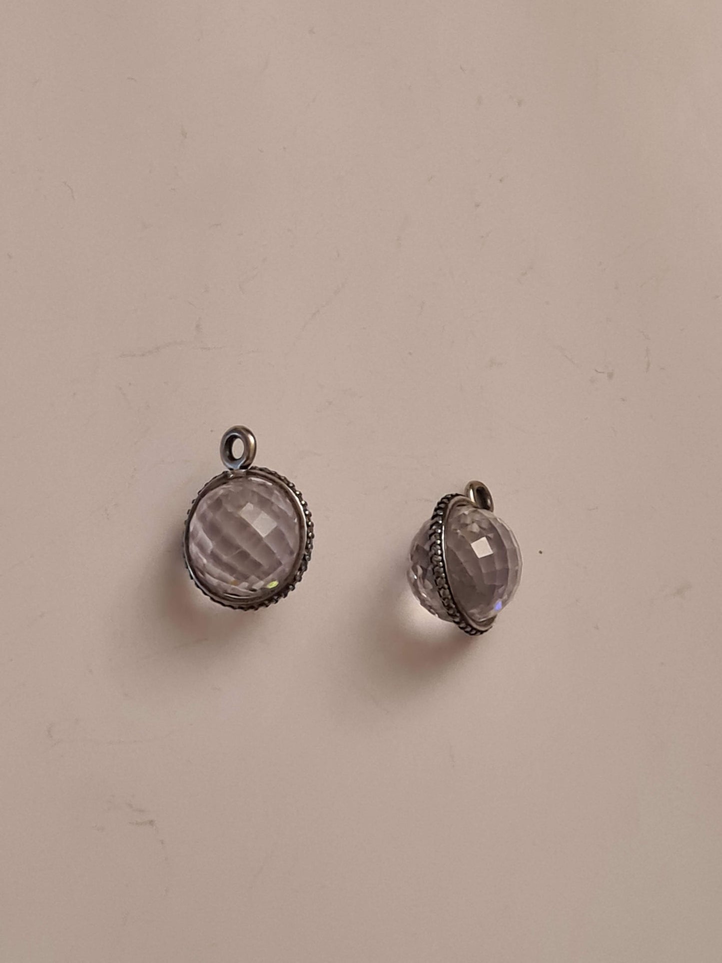 Genuine Pandora Faceted Murano Pave HTF Glass Compose Dangles