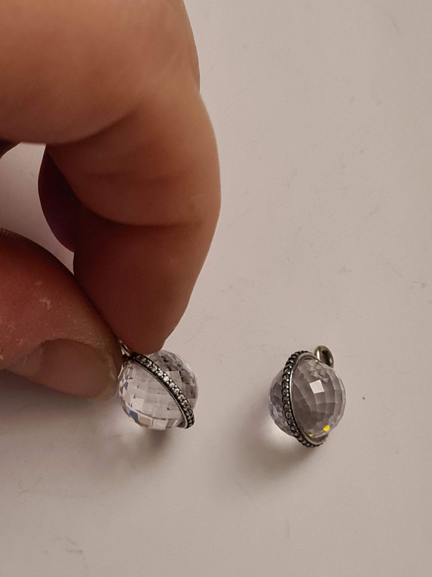 Genuine Pandora Faceted Murano Pave HTF Glass Compose Dangles