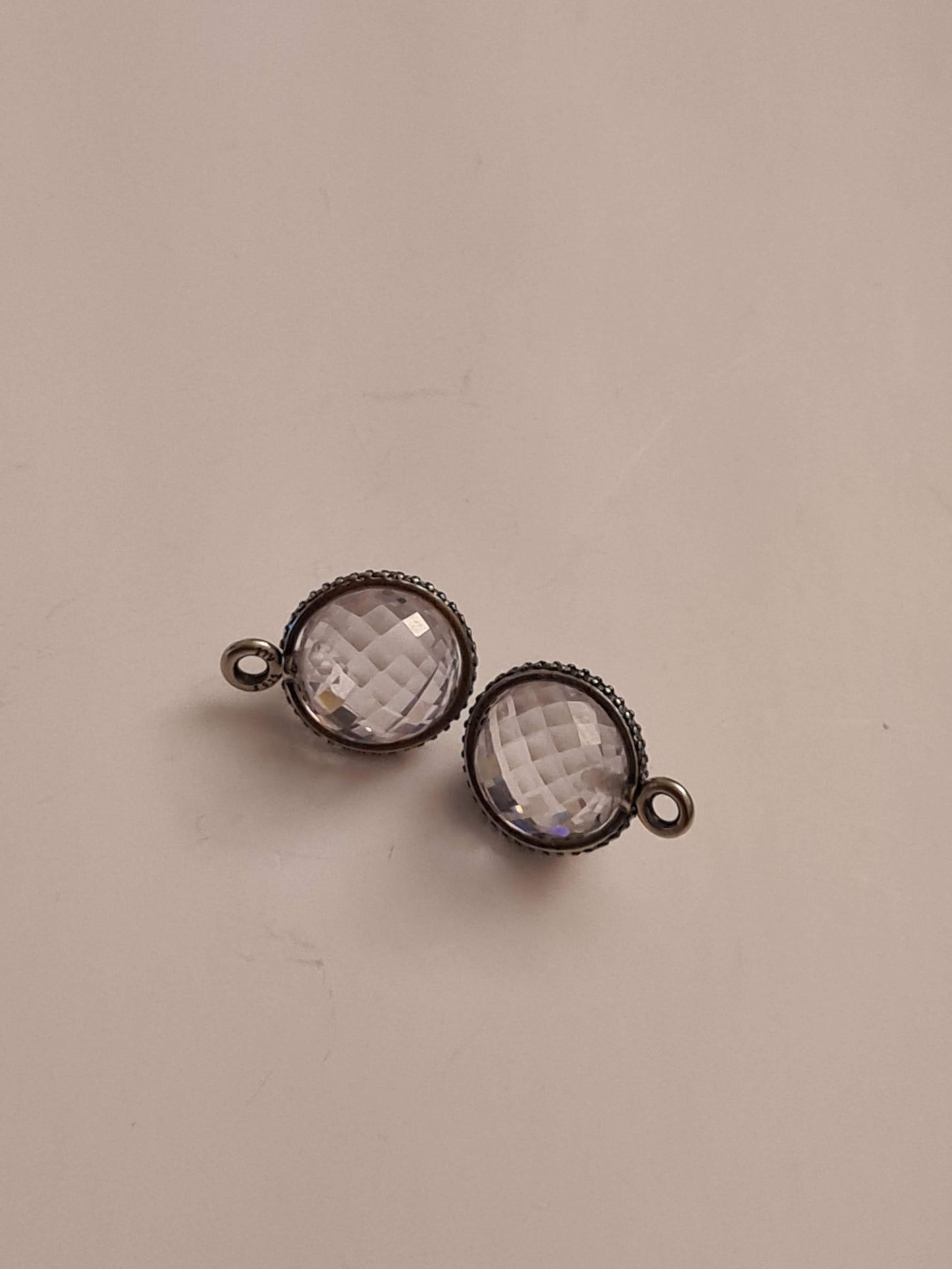Genuine Pandora Faceted Murano Pave HTF Glass Compose Dangles