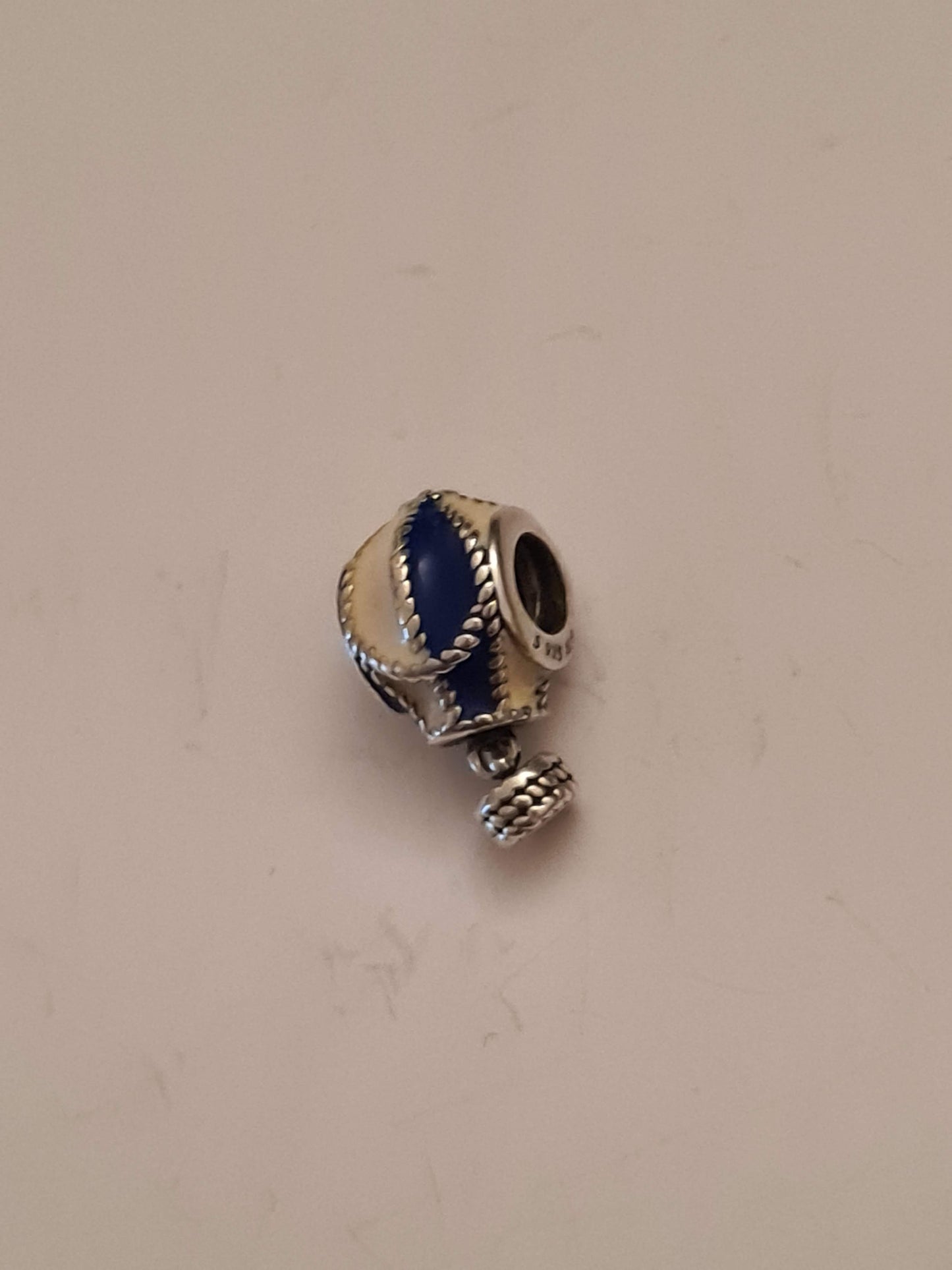 Genuine Pandora Hot Air Balloon Charm Cream and Blue