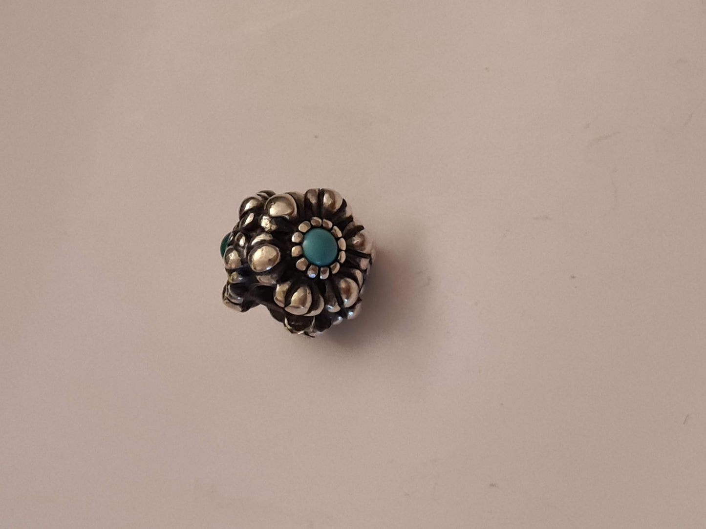 Genuine Pandora Turquoise Birthday Bloom Charm HTF