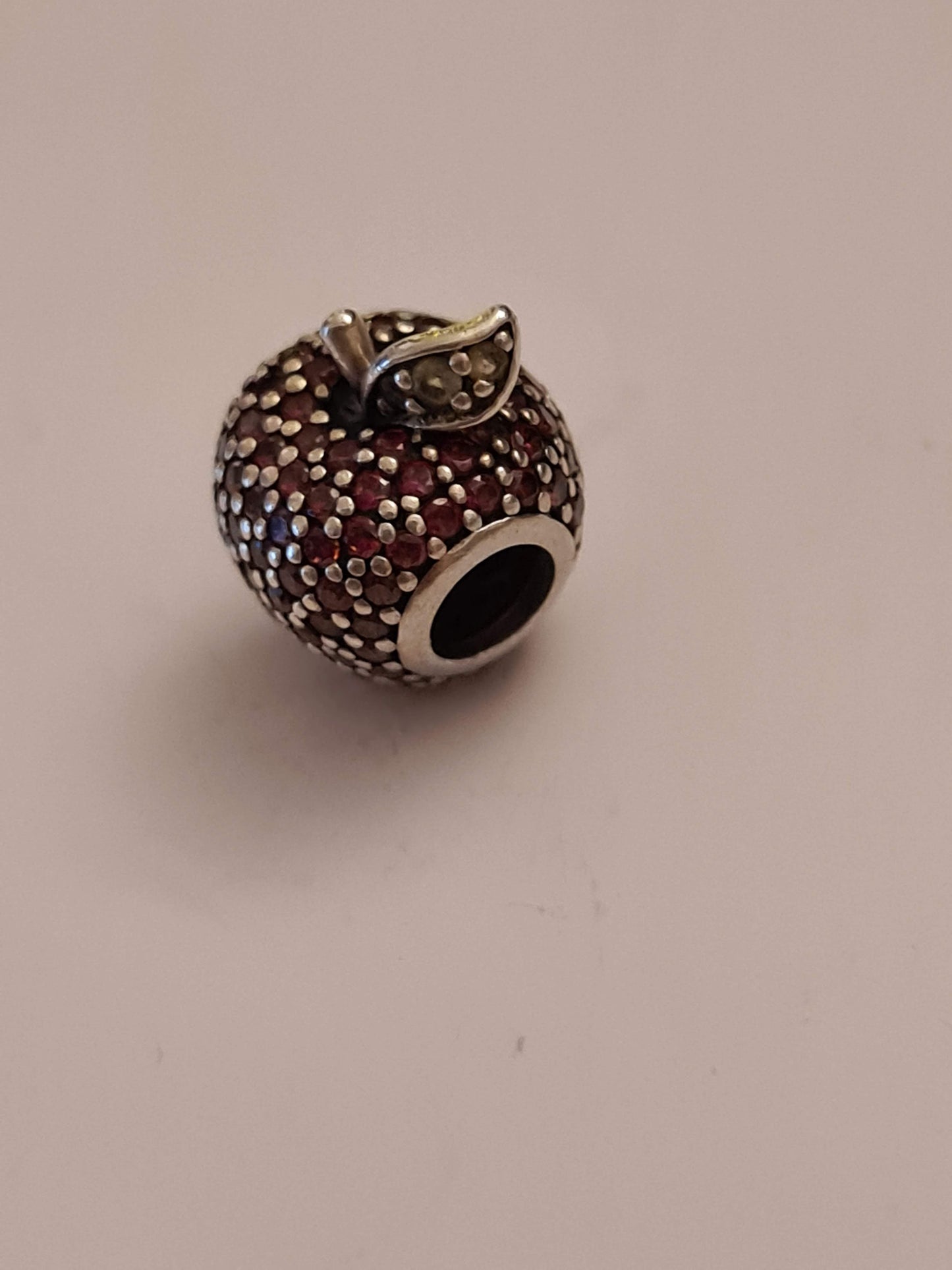 Genuine Pandora Pave Apple Charm Snow White Teacher Charm