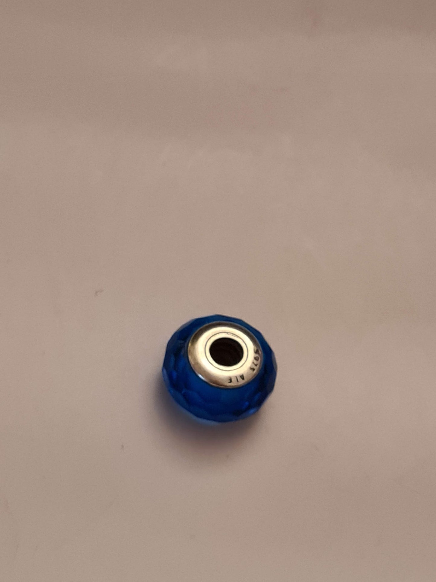 Genuine Pandora Blue Facetted Murano Glass Charm