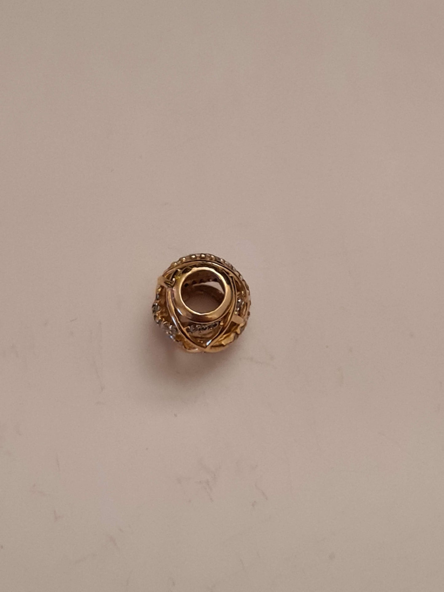 Genuine Pandora Rose Gold Sparkling Galaxy Lines Pave Charm