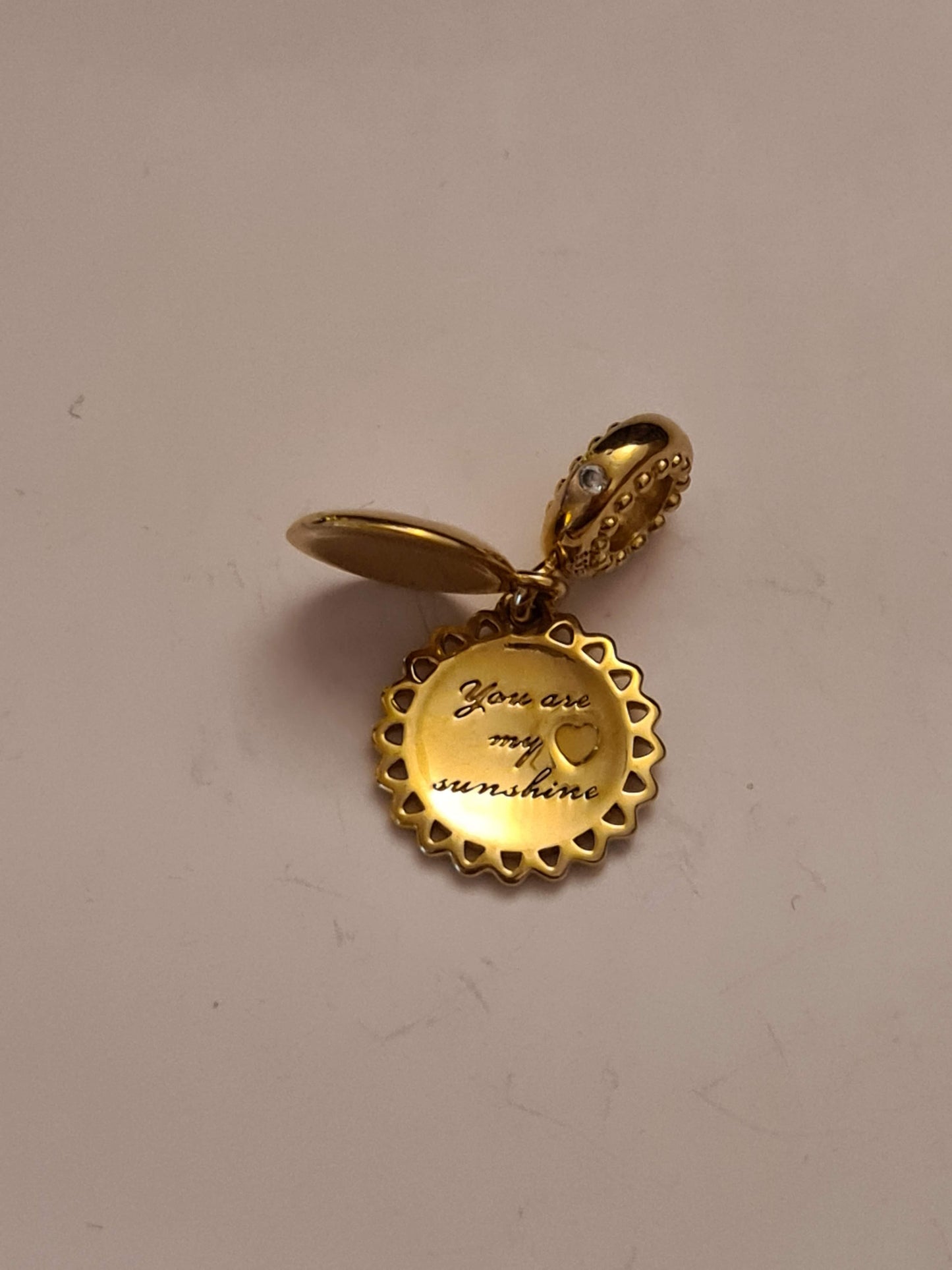 Genuine Pandora Shine Gold You are My Sunshine Dangle Charm