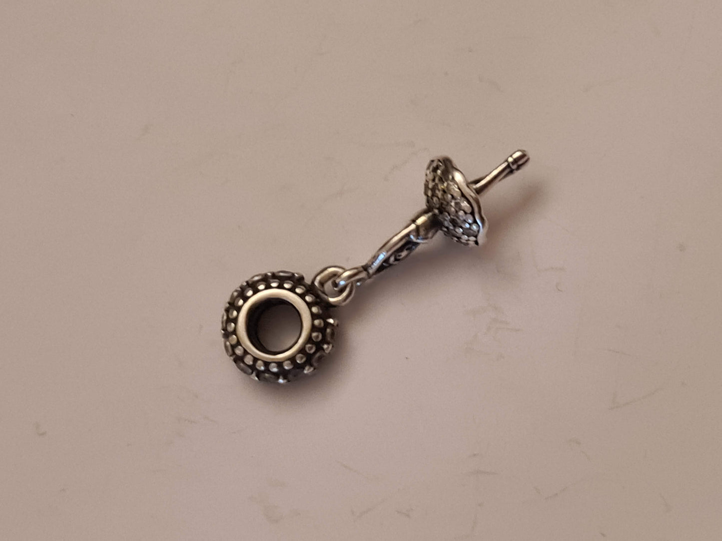Genuine Pandora Beautiful Dangle Ballerina Charm with Pave Skirt