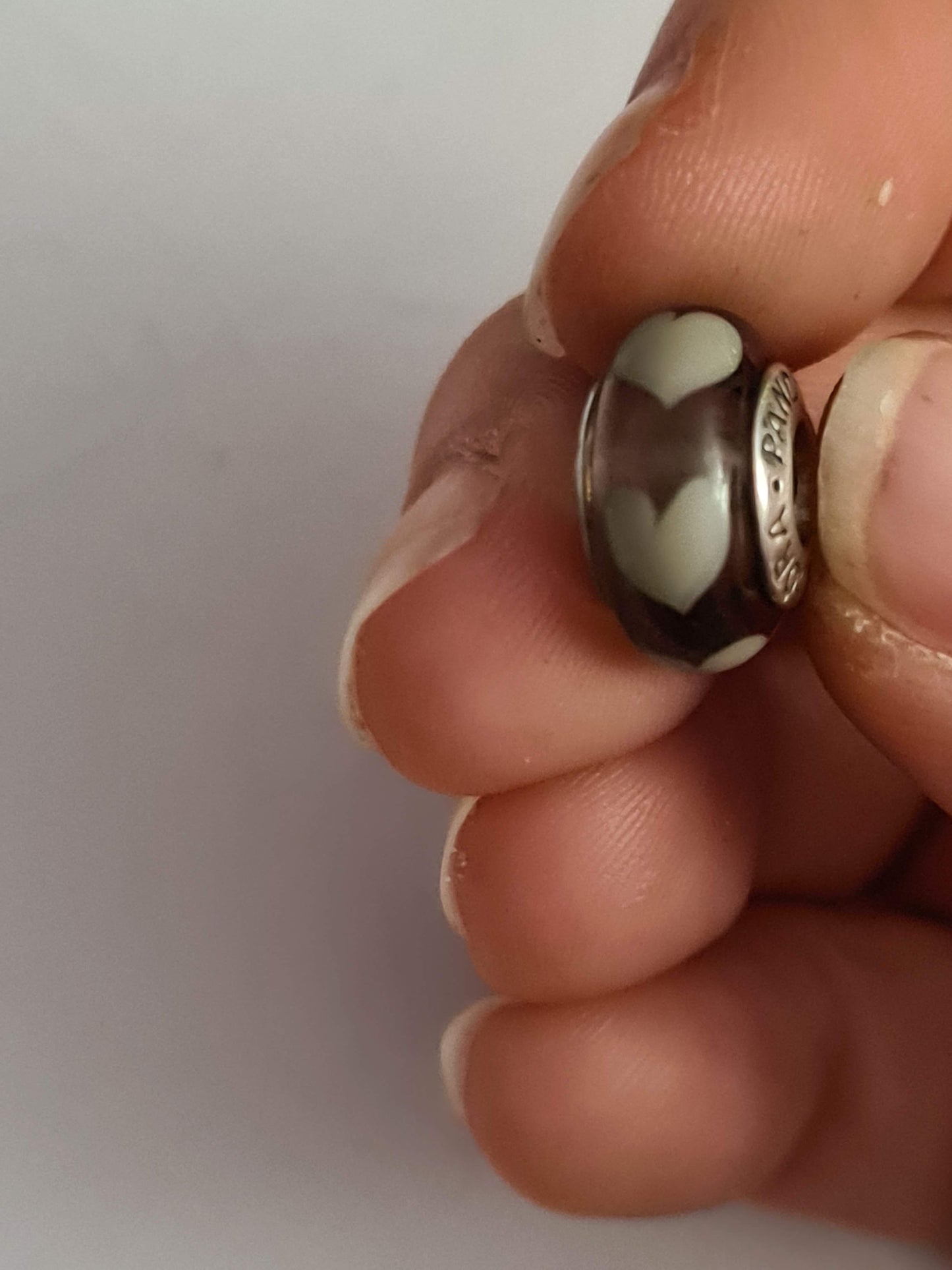 Genuine Pandora Heart Murano Glass Charm In Two different Colours