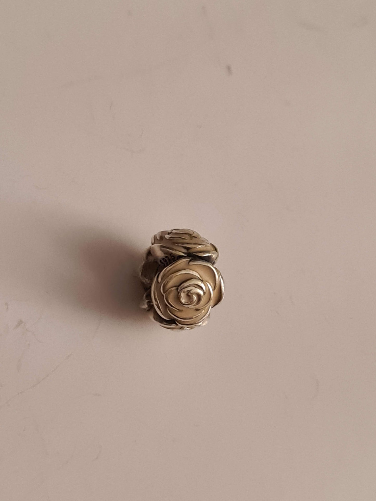 Genuine Pandora Rose Enamel Heavy Retired Charm