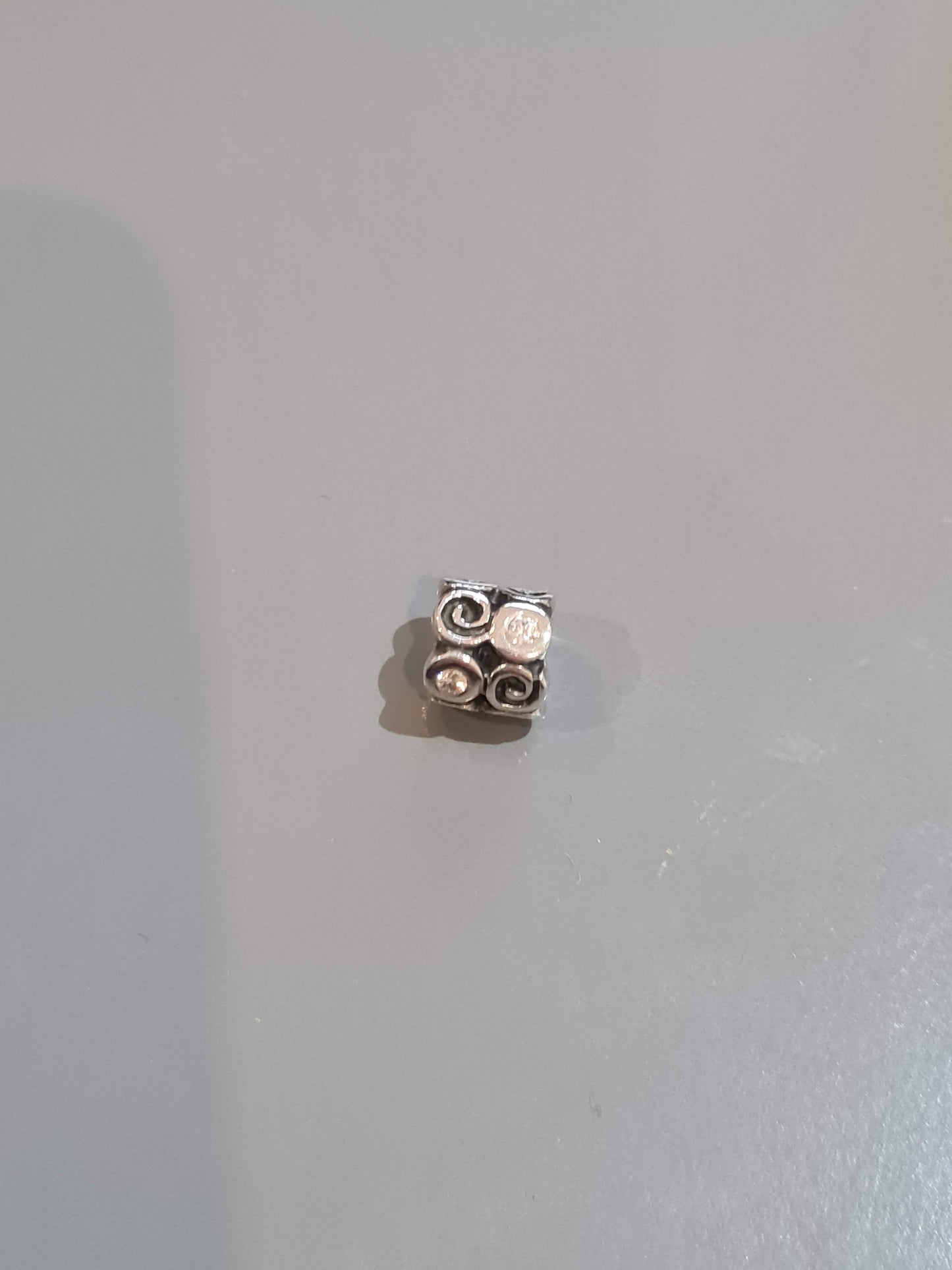 Genuine Pandora CZ Stone and Swirl Retired Charm