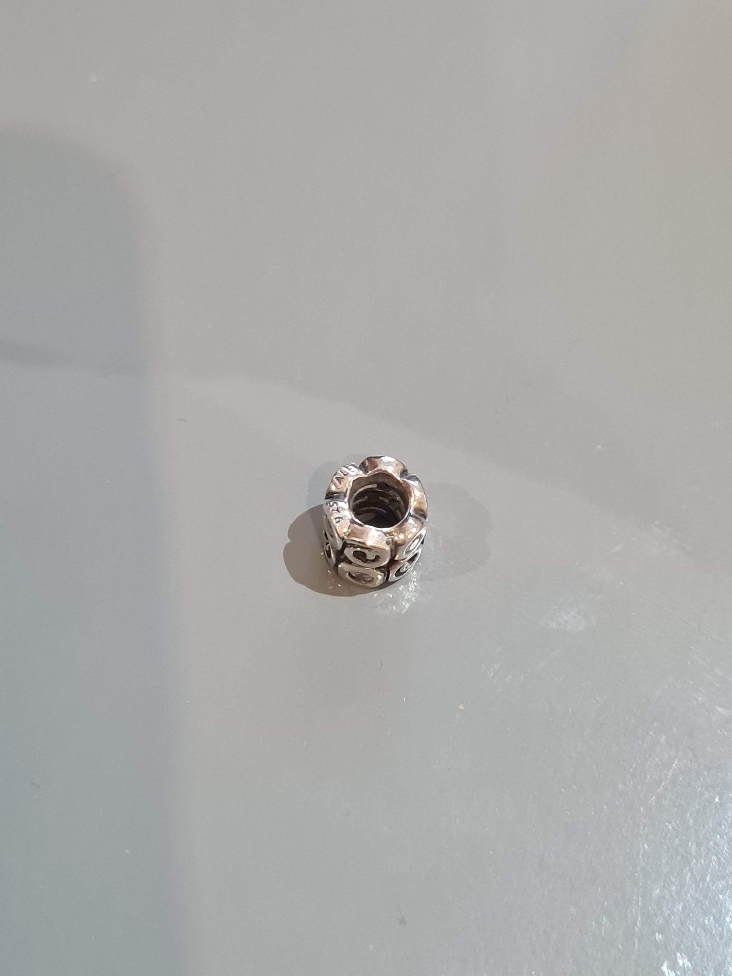 Genuine Pandora CZ Stone and Swirl Retired Charm