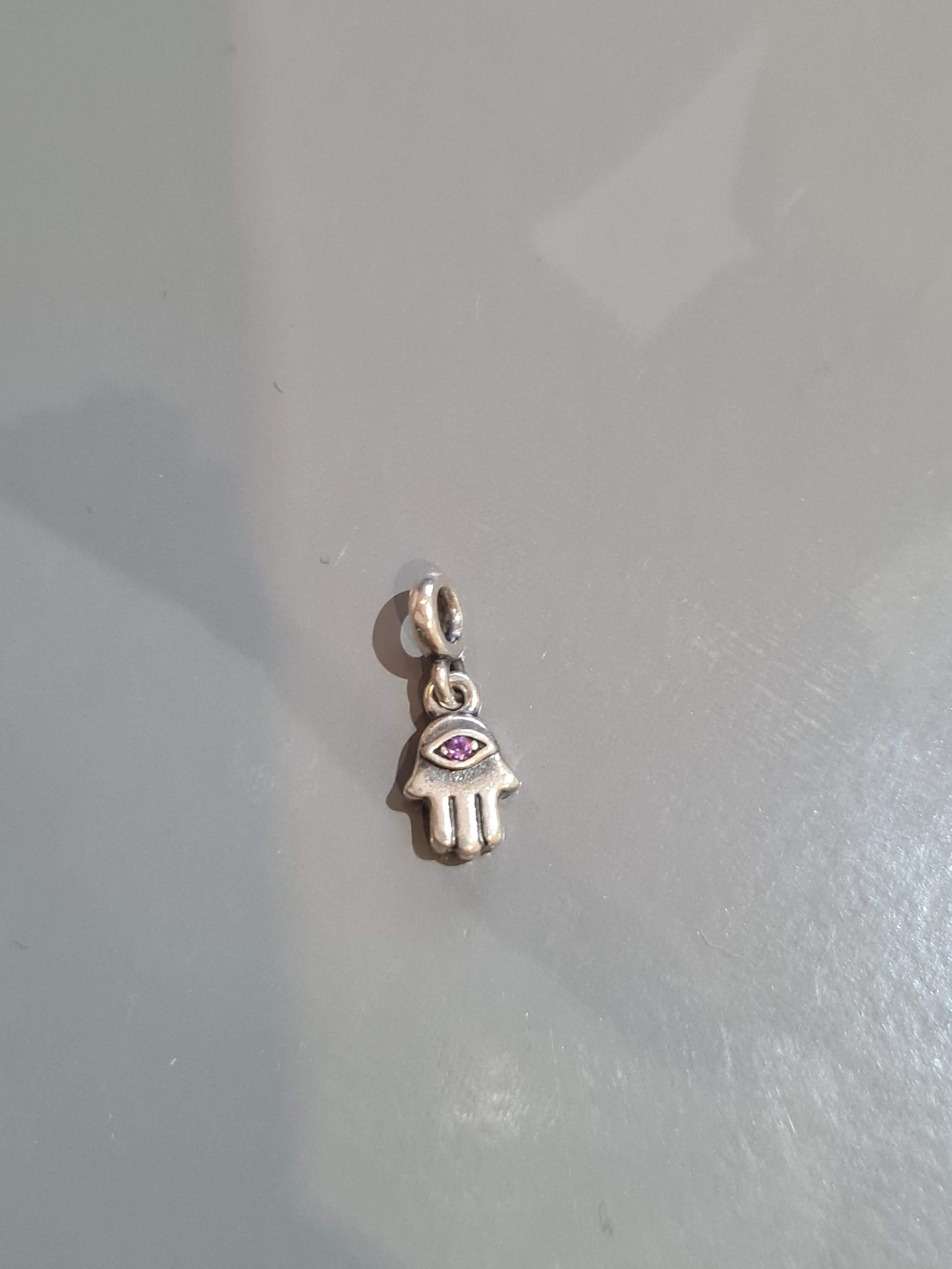 Genuine Pandora Me Essence Hamsa Hand Protection Purple CZ Charm
