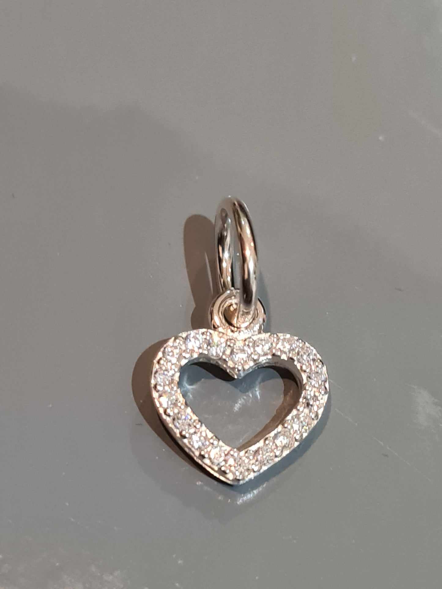 Genuine Pandora Cz Heart Dangle Charm Love Dangle