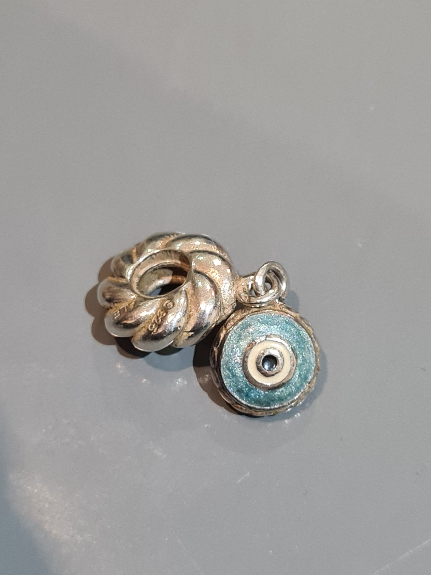 Genuine Pandora Protective Lucky Evil Eye Dangle Blue Enamel