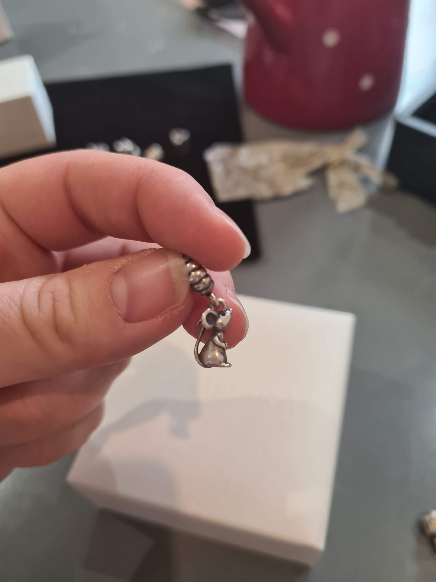 Genuine Pandora Cute Mouse Rat Charm Dangle