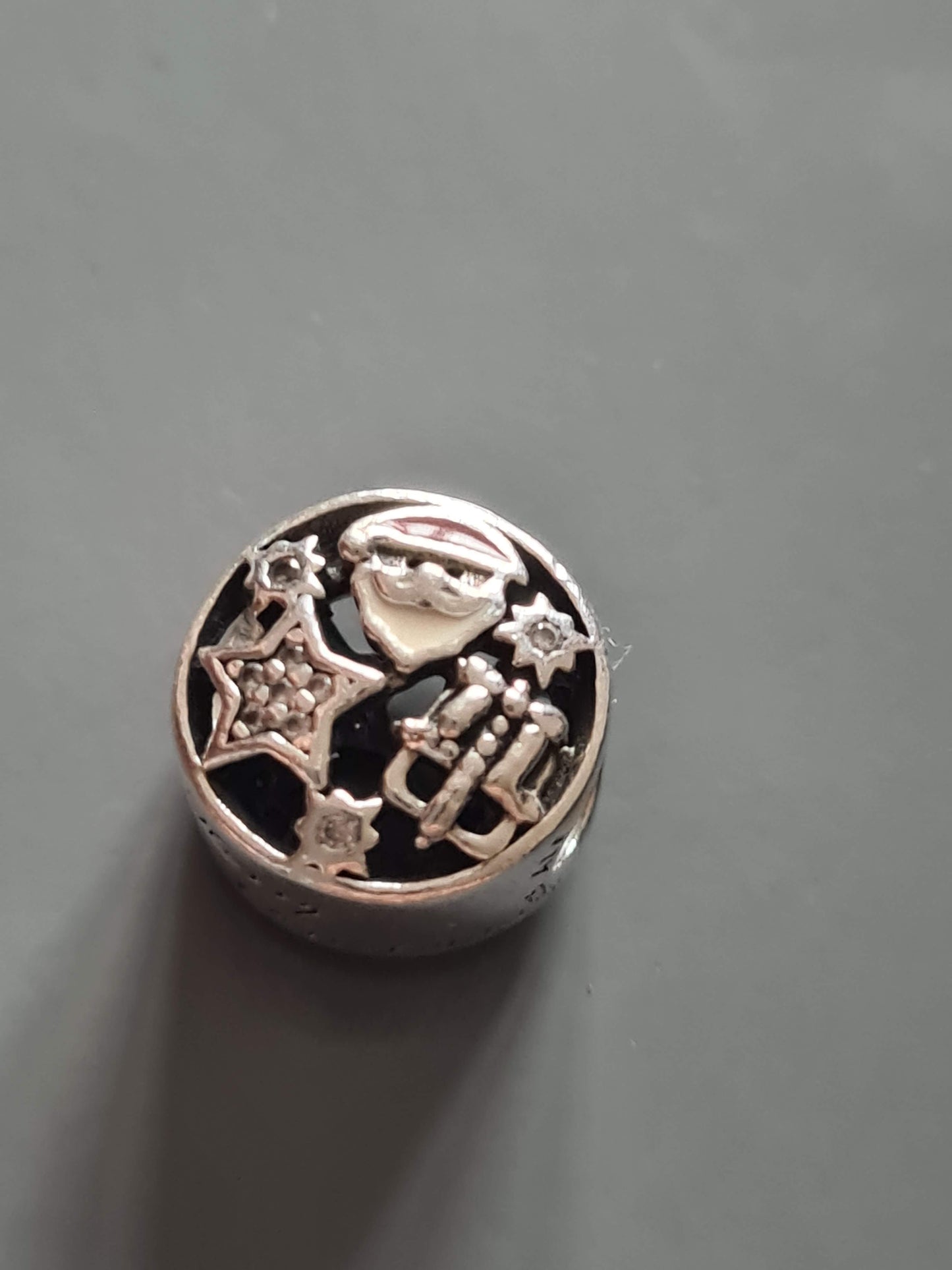 Genuine Pandora Merry Christmas Santa Star Present Scene Cute Charm