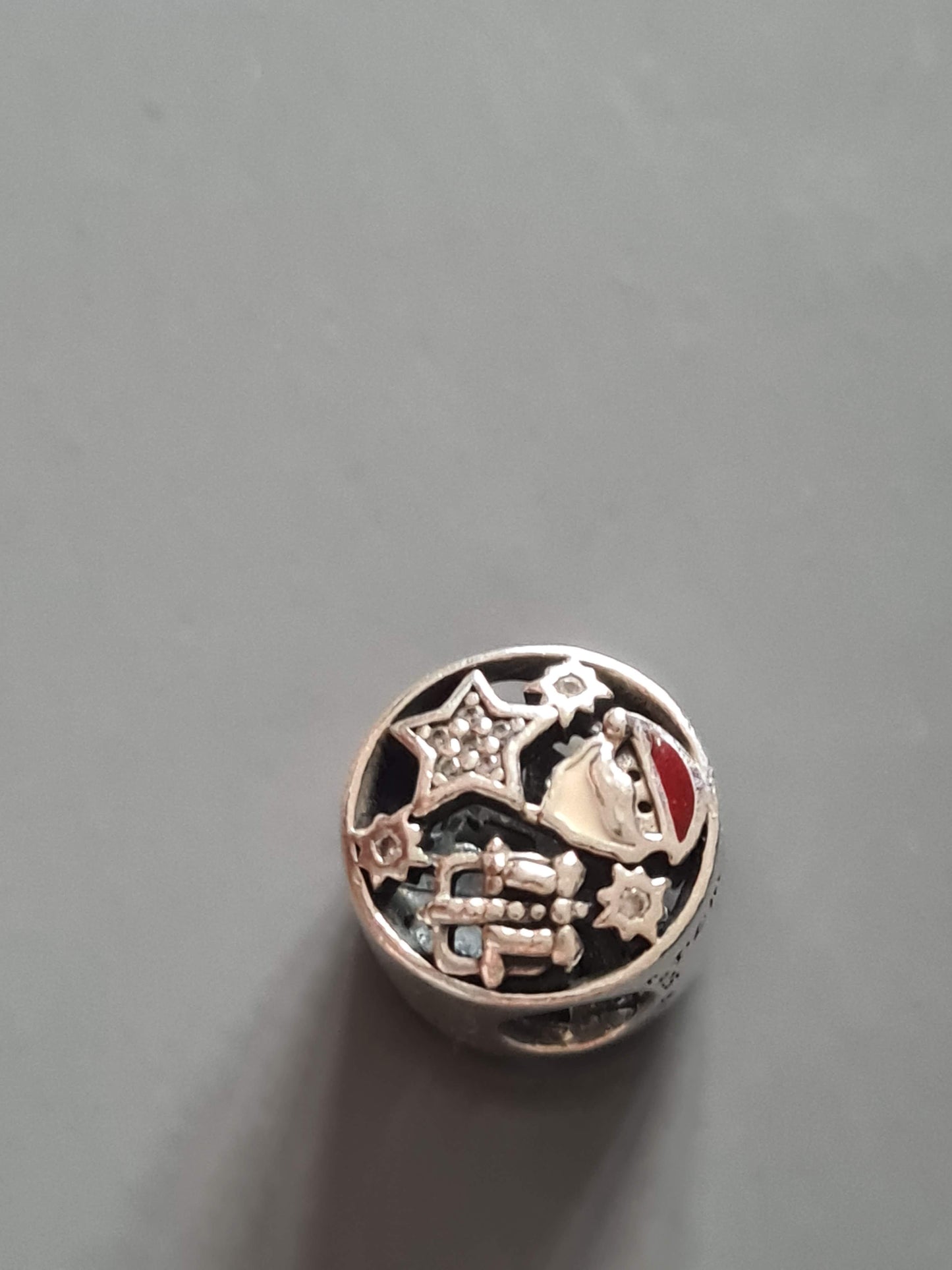 Genuine Pandora Merry Christmas Santa Star Present Scene Cute Charm