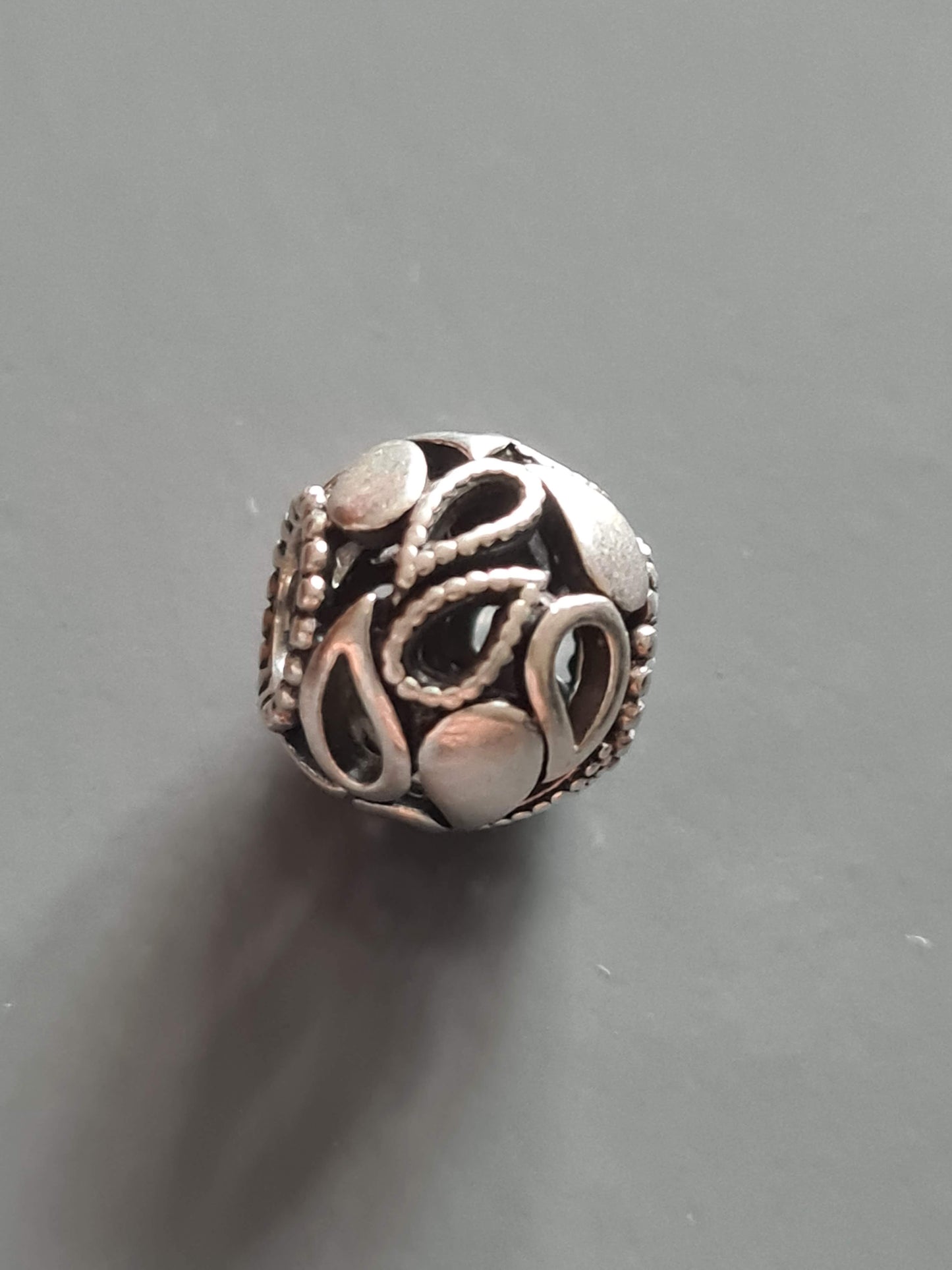 Genuine Pandora Leaf Open Work Nature Teardrop Charm
