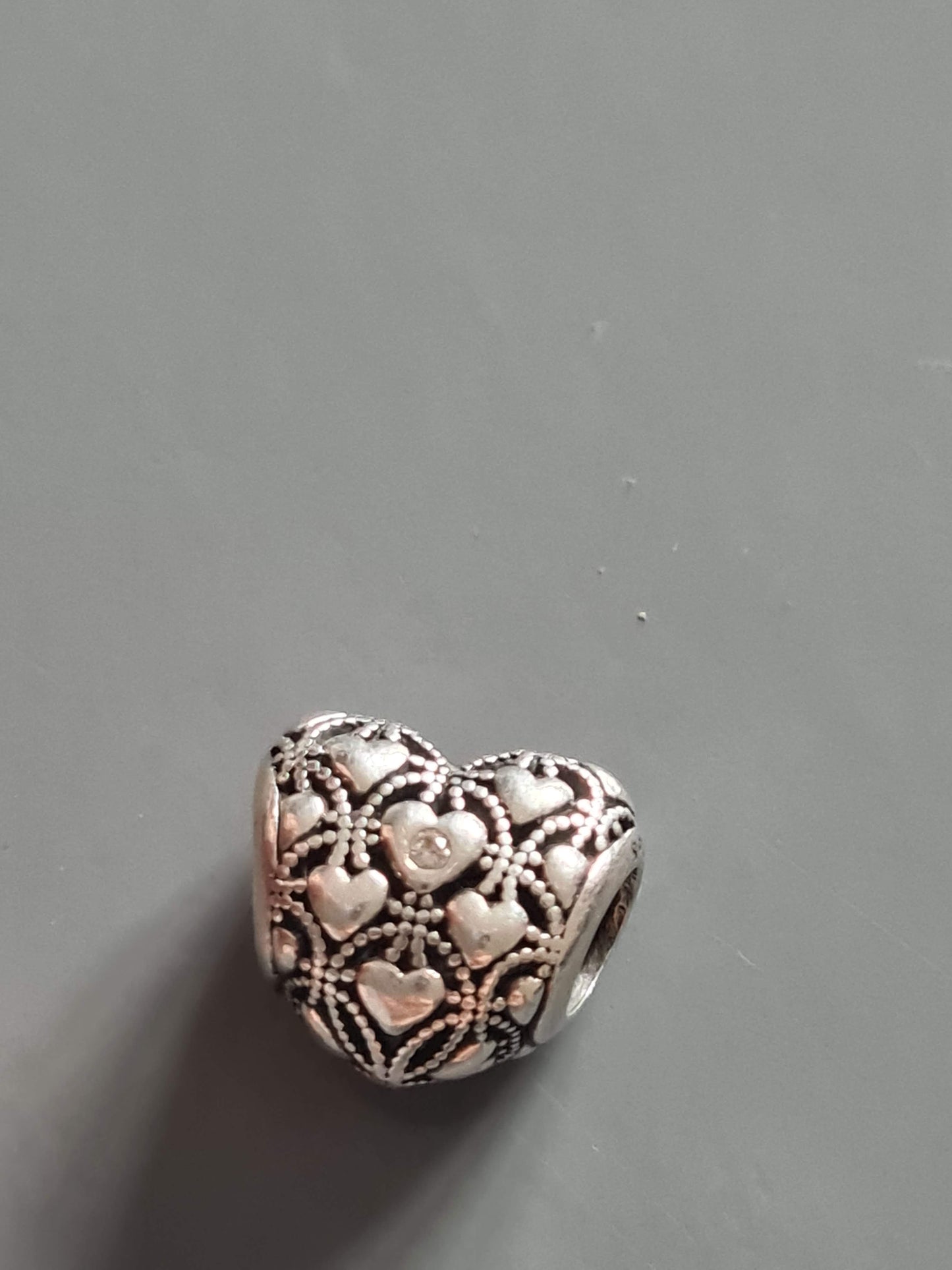 Genuine Pandora Club charm with Diamond, Open Work Heart Charm 2016