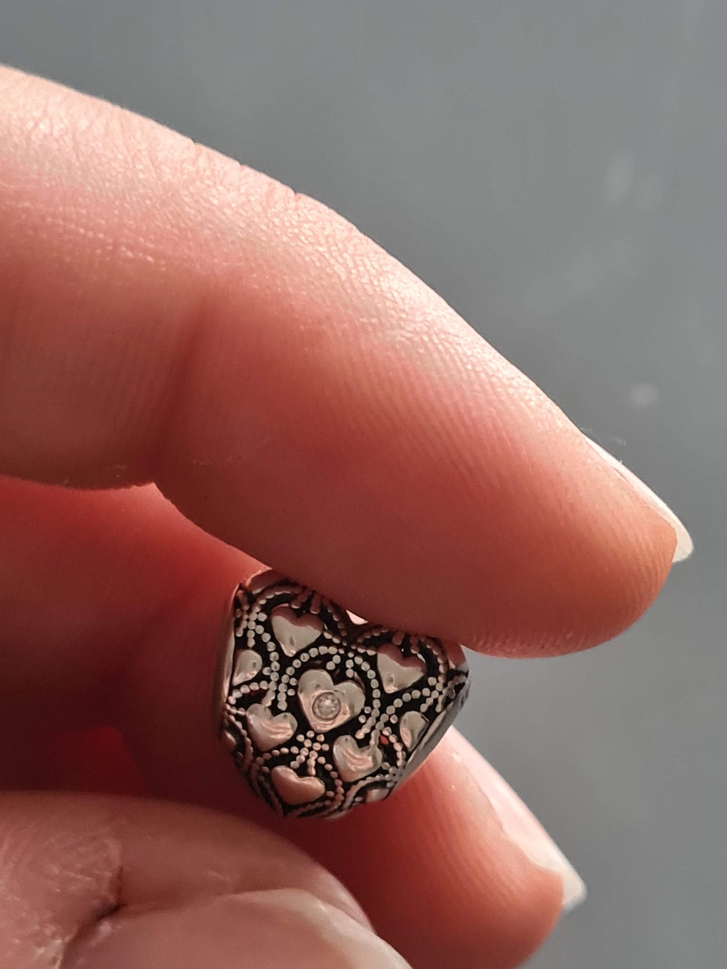 Genuine Pandora Club charm with Diamond, Open Work Heart Charm 2016